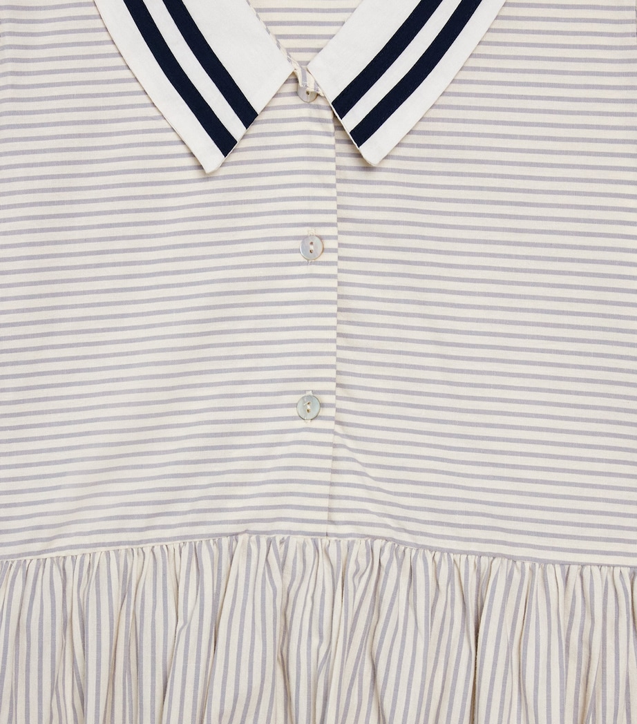 KONGES SLOJD Organic Cotton Allie Sailor Dress (18 Months-10 Years) Bleu Image 3