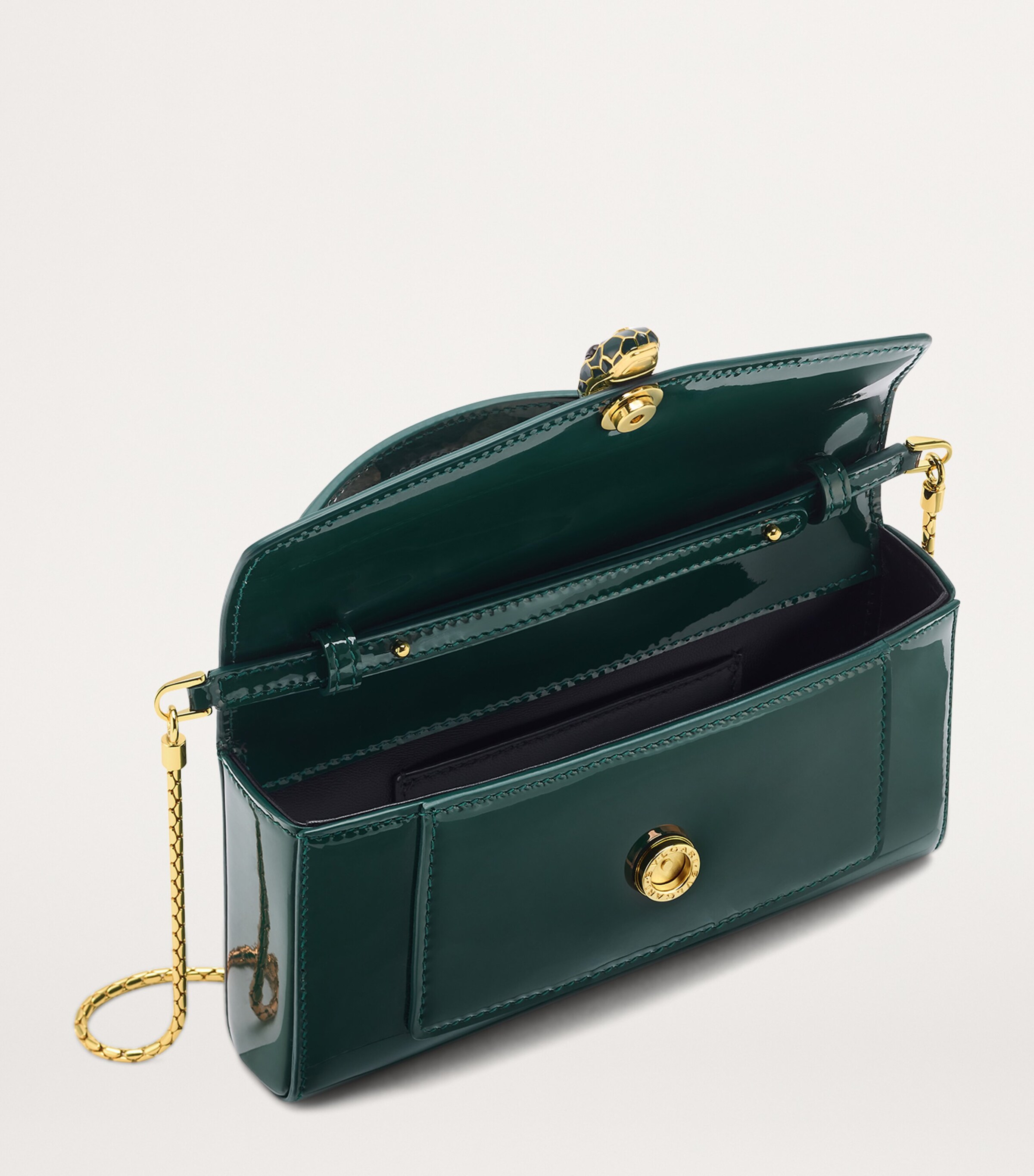 BVLGARI　スマートフォン等Holder Bvlgari Green Serpenti Forever Cross-Body Phone Bag | Harrods UK