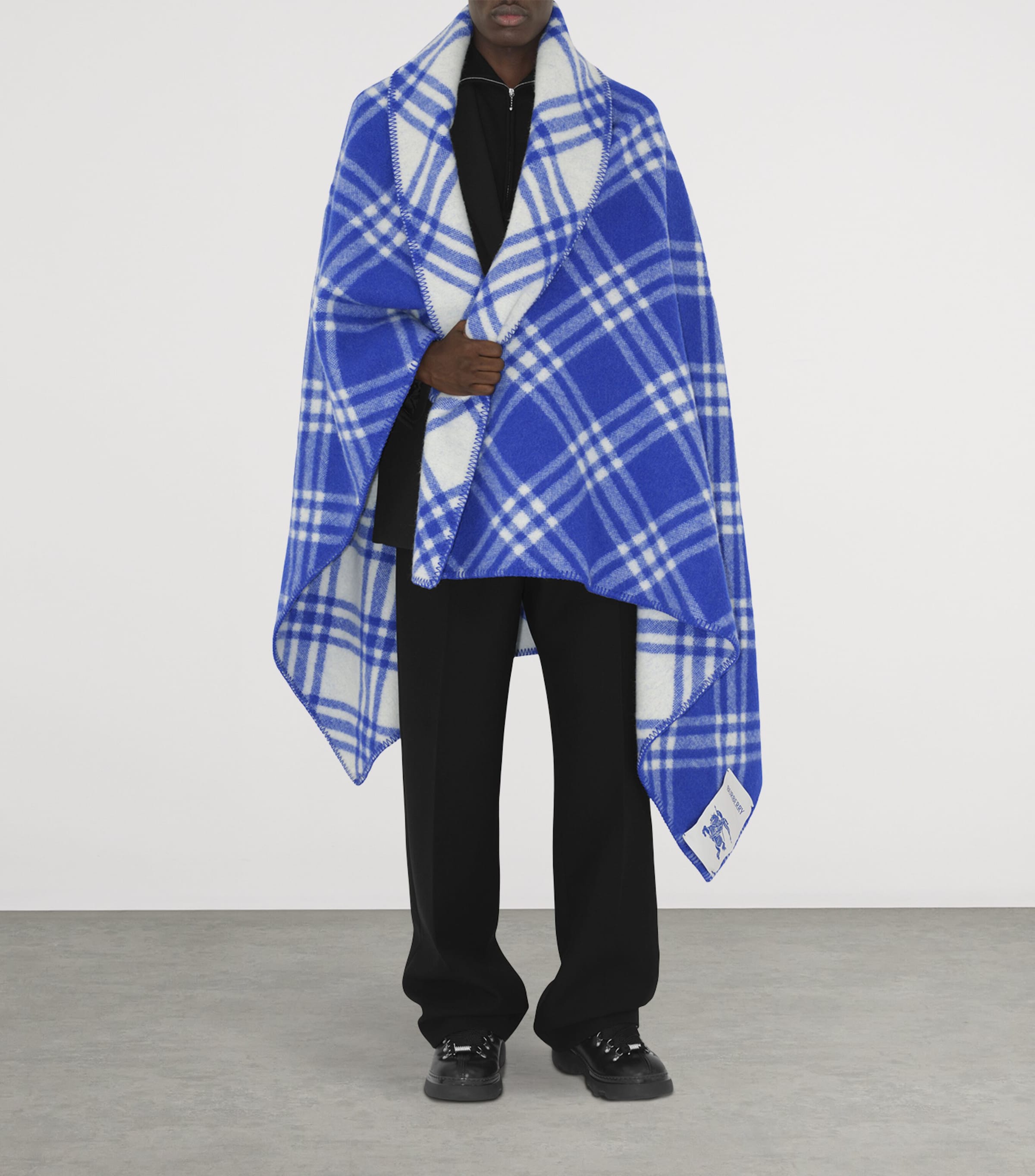 Burberry Blue Wool Check Blanket (200cm x 135cm) | Harrods US