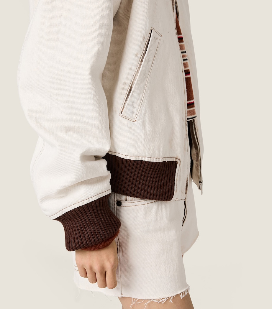 Miu Miu Womens Denim Blouson Jacket Image 6