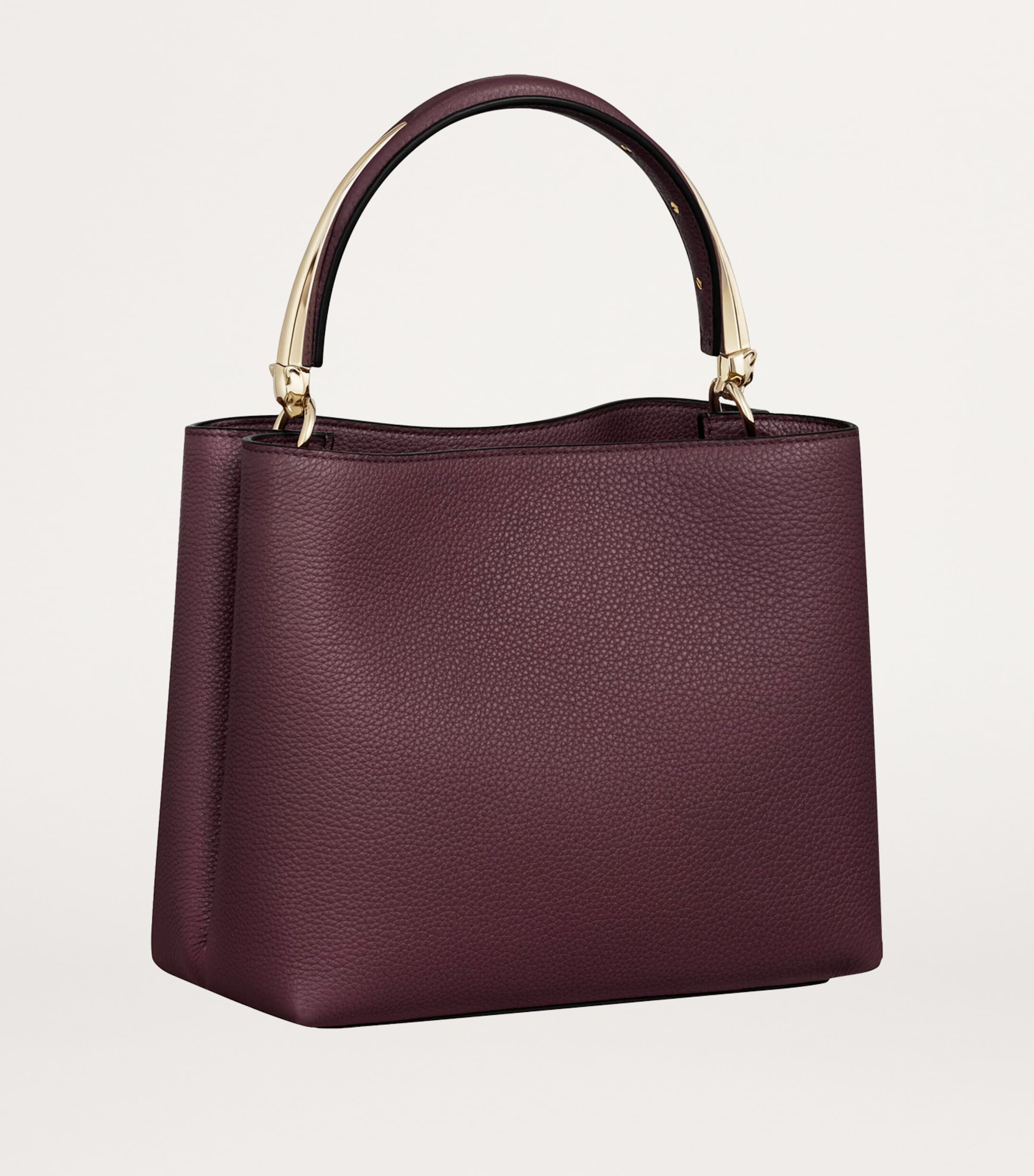 Cartier Small Calfskin Panthère de Cartier Top-Handle Bag Plum Image 2