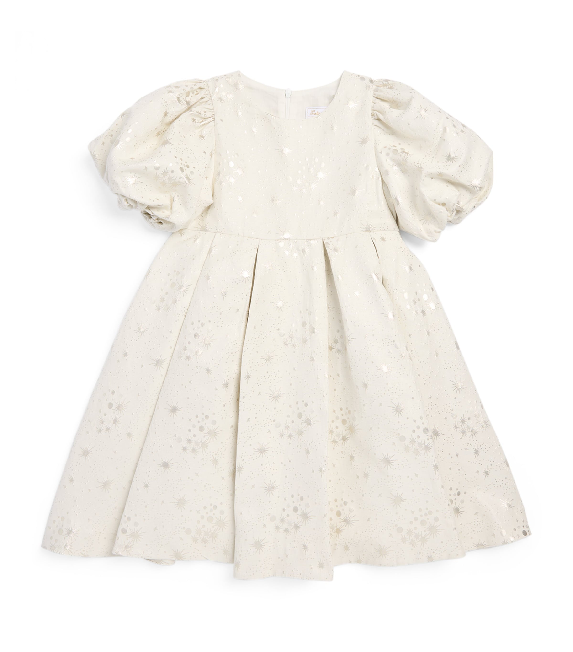 Tartine et Chocolat Star-Pattern Dress (3-10 Years) Nacre Image 1