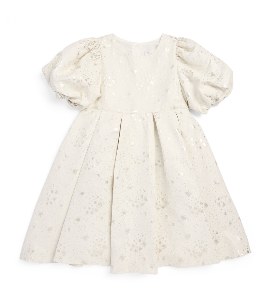 Tartine et Chocolat Star-Pattern Dress (3-10 Years) Nacre Image 1