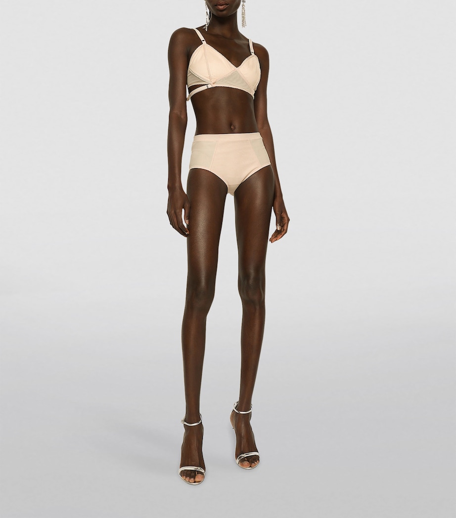 Dolce&Gabbana Womens KIM DOLCE&GABBANA High-Waist Briefs Powder Image 2
