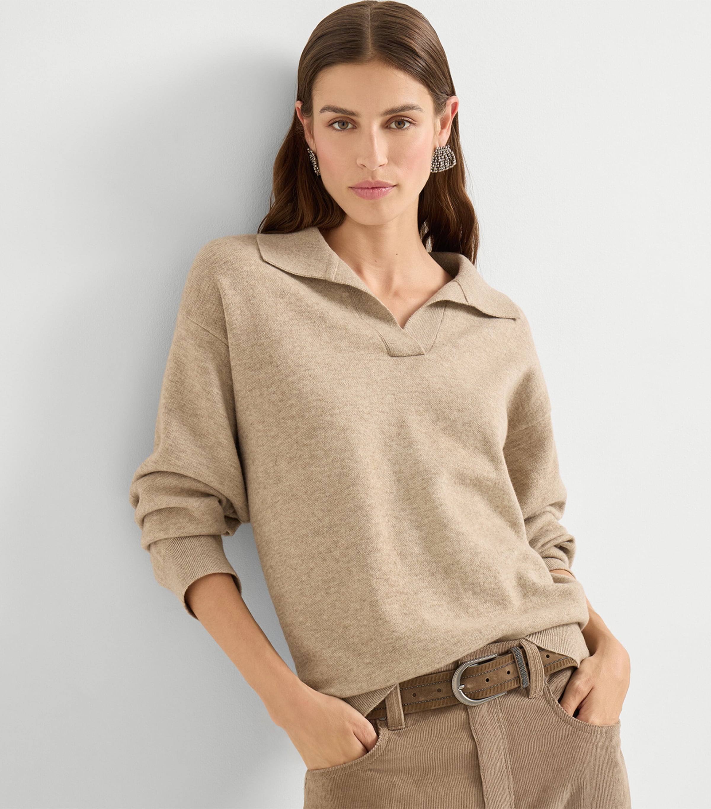 Cashmere-Blend Polo Sweater C9259 Image 5