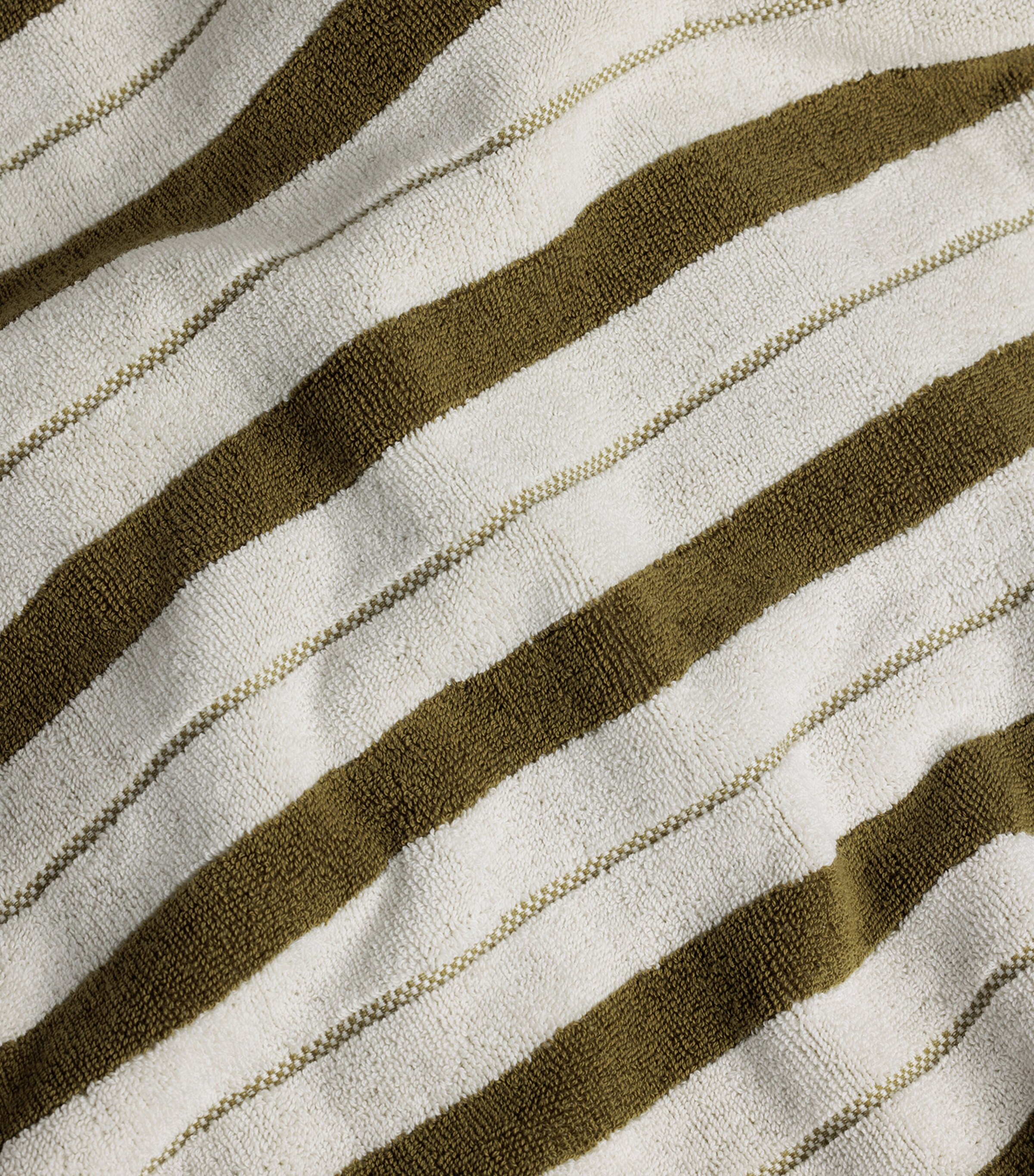 BAINA Organic Cotton Madison Bath Sheet (90cm x 170cm) Caper / Chalk Image 5