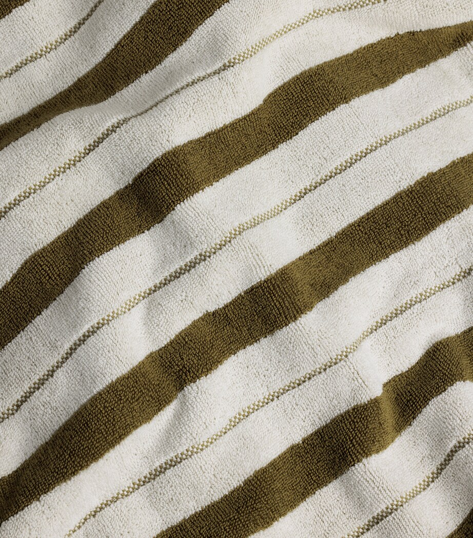 BAINA Organic Cotton Madison Bath Sheet (90cm x 170cm) Caper / Chalk Image 5