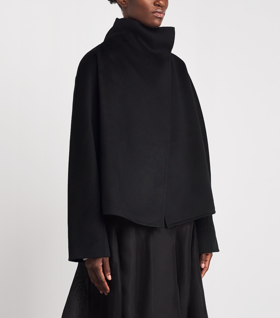 Almada Label Womens Wool-Cashmere Cadie Coat Black Image 4