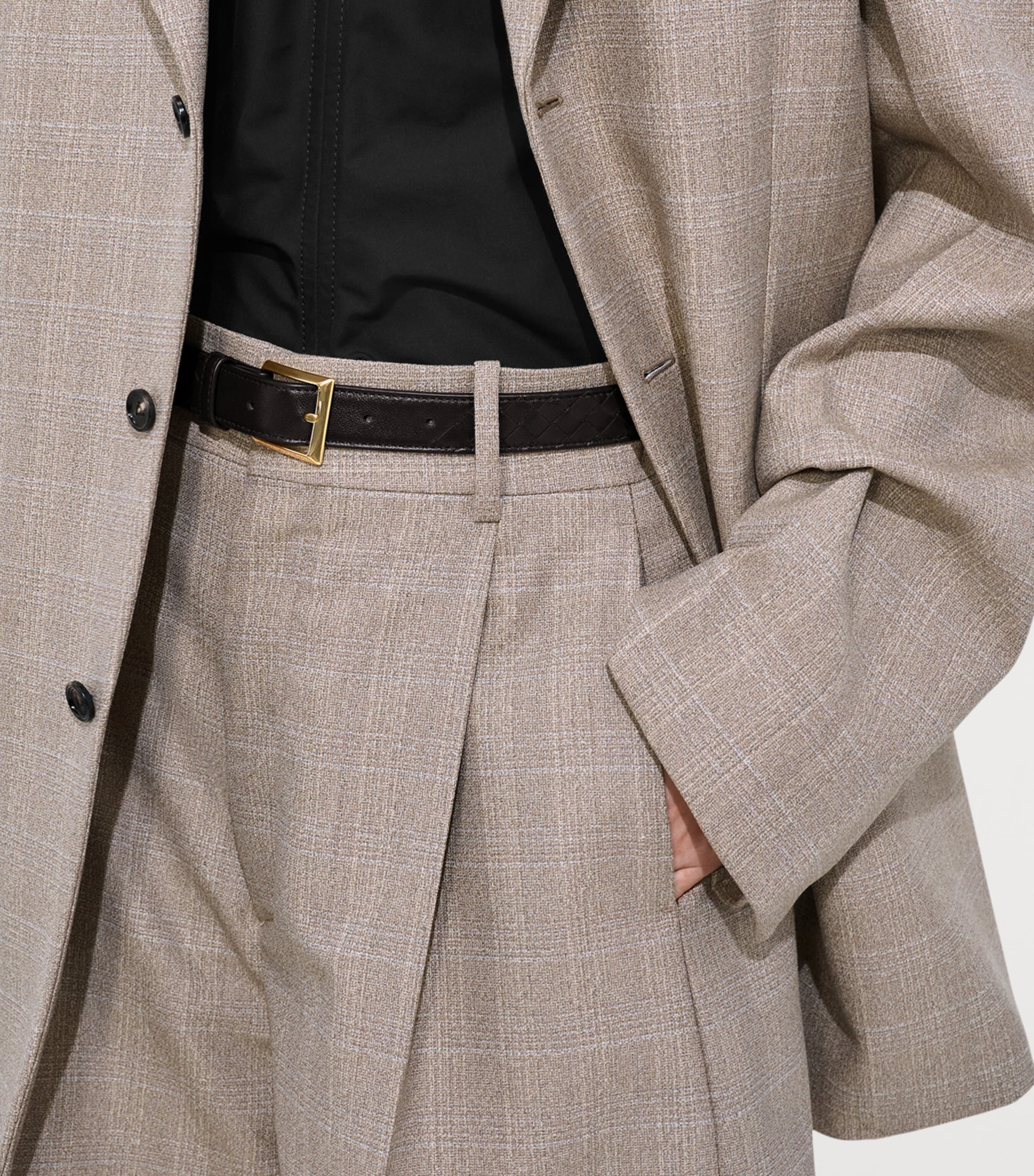 Bottega Veneta Calfskin Intrecciato Piccolo Belt Image 2