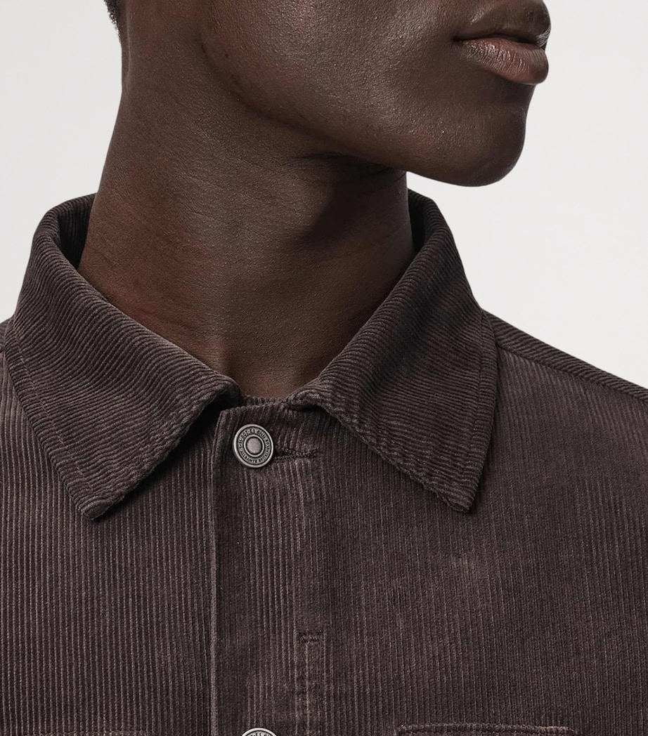 AllSaints Mens Mukesh Corduroy Jacket Dark Brown Image 7