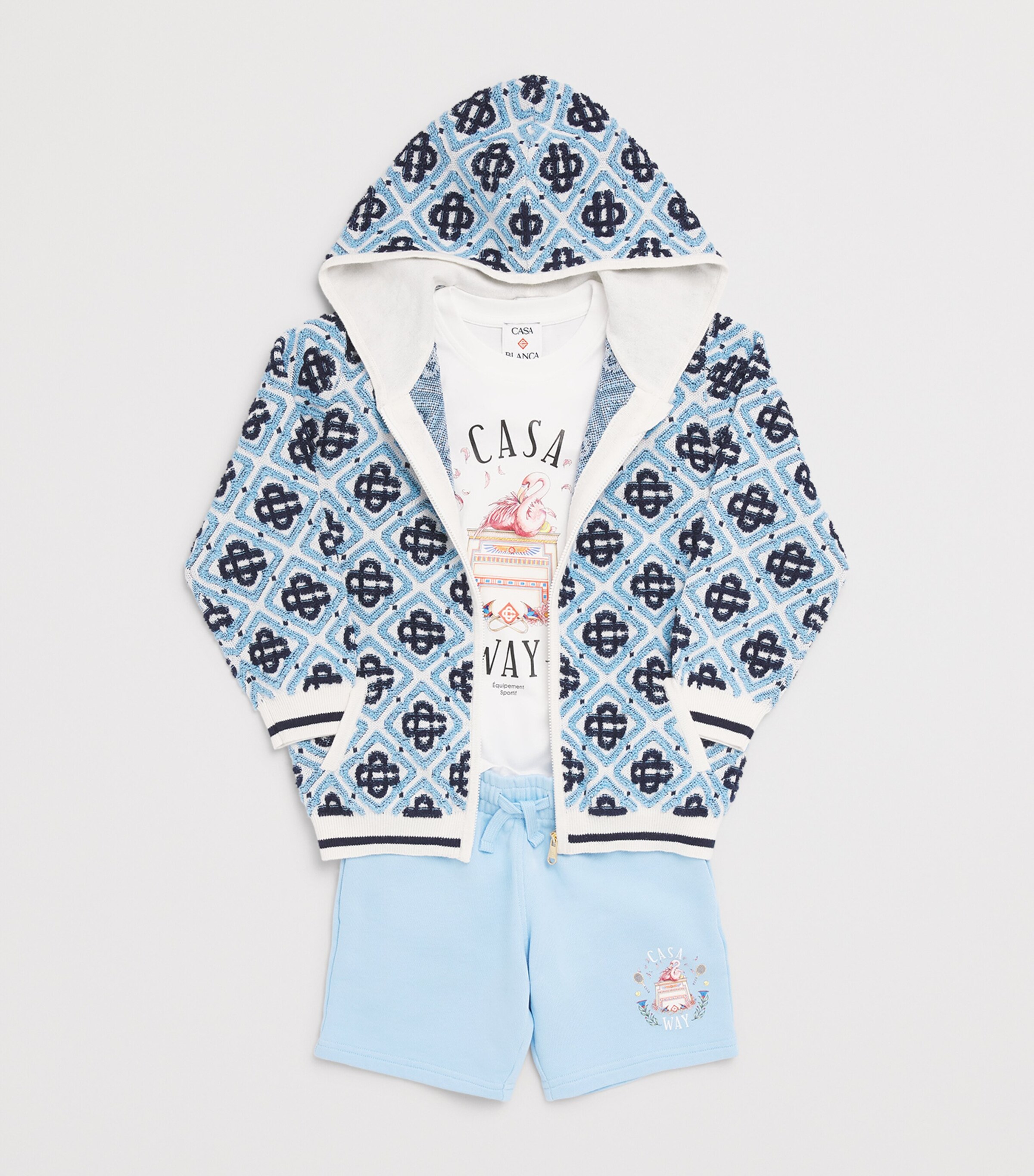 Casablanca Kids Monogram Knit Hoodie (3-8 Years) Image 3