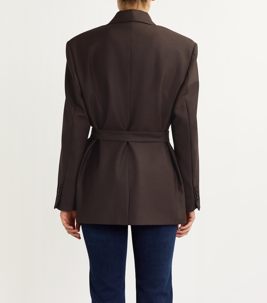 Chain-Detail Blazer BROWN Image 4