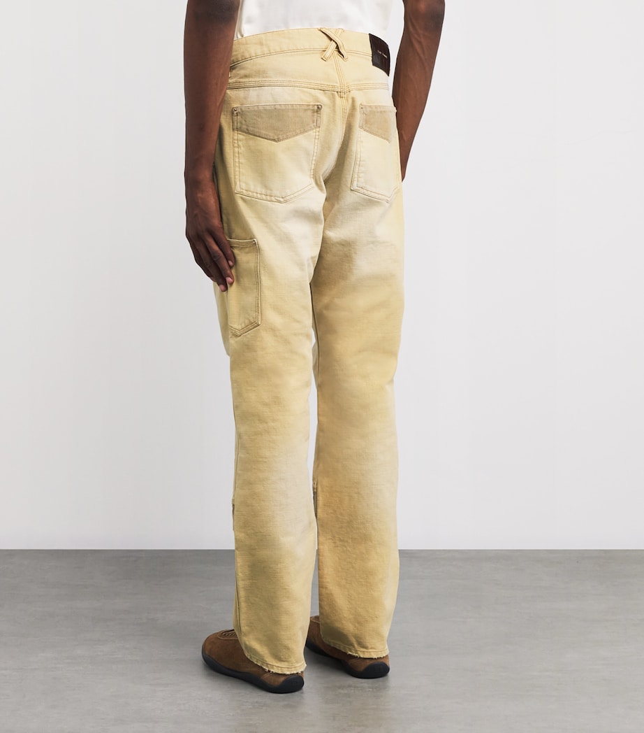 Japanese Canvas Sierra Straight Trousers SAND / BROWN Image 4