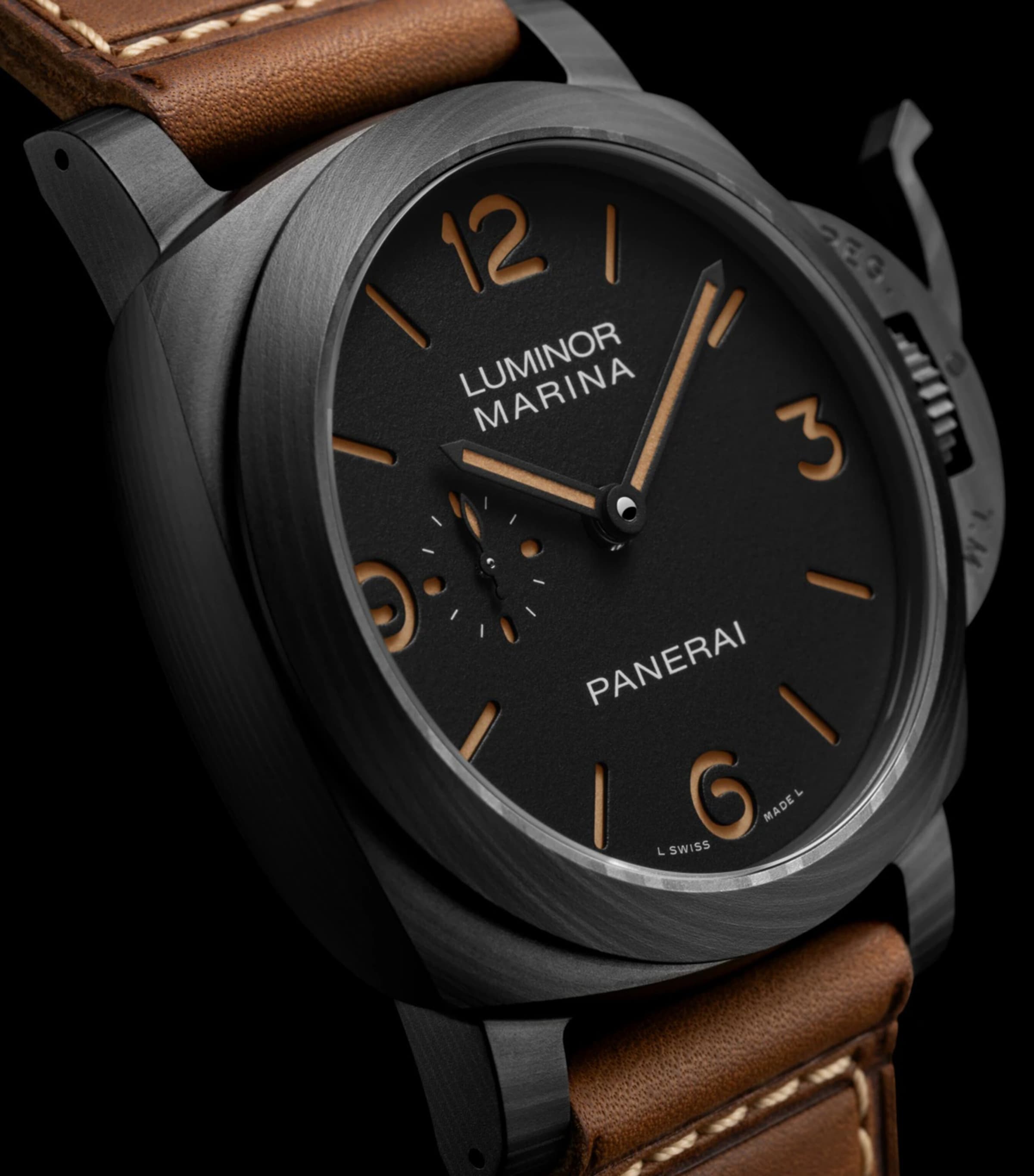 Panerai Carbotech Luminor Marina Watch 44mm Black Image 4