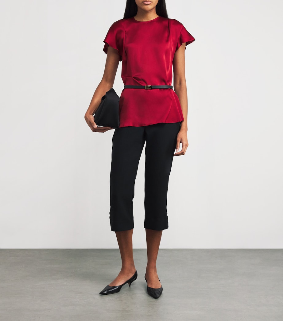 Crepe Pleat-Gathered Blouse 3311 ROSE Image 2