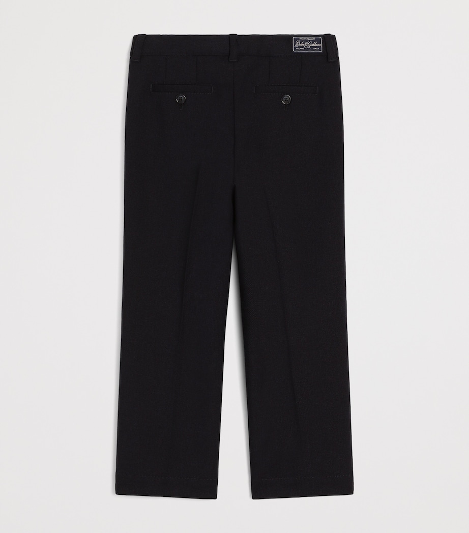 Dolce&Gabbana Kids Virgin Wool Trousers (8-14 Years) Light Blue Blu Image 2