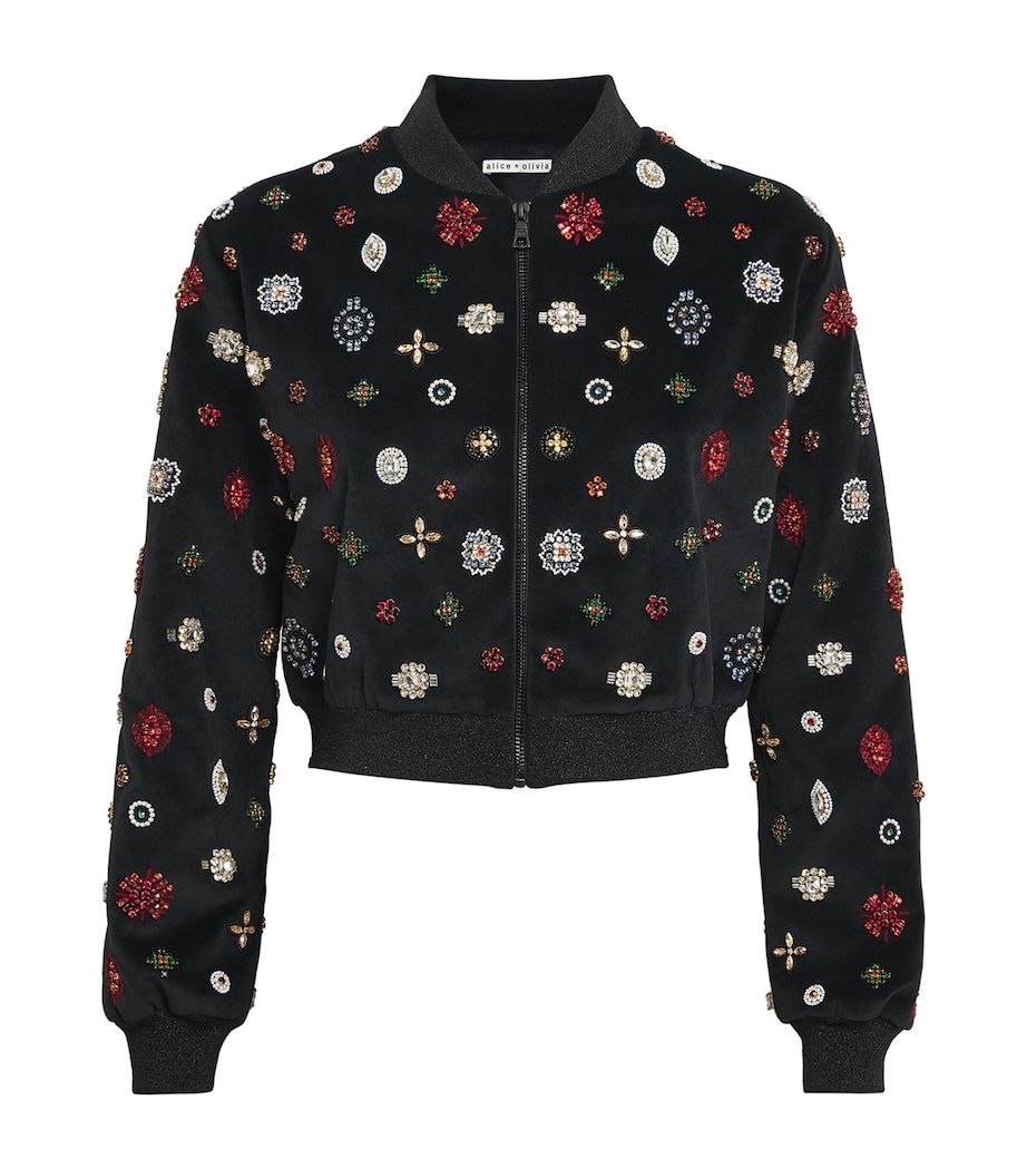 Embellished Jackie Bomber Jacket BLACK/MULTI C019 Image 1