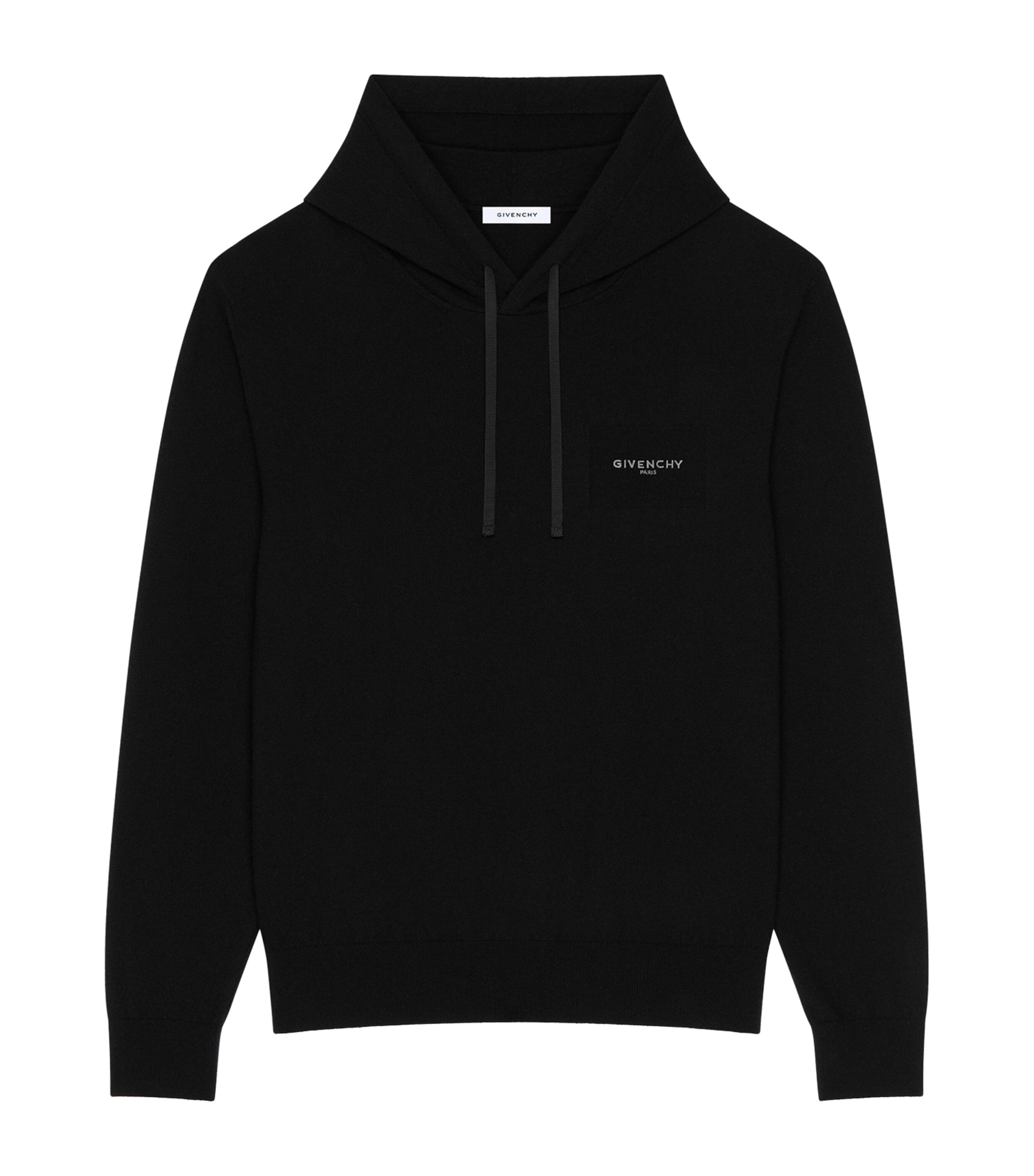 Wool-Cashmere Logo Hoodie BLACK Image 1