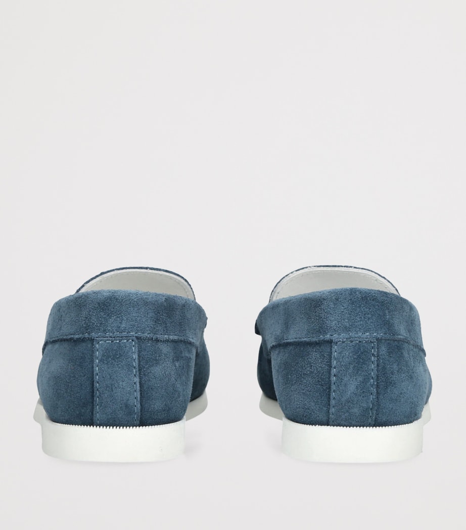 Suede Driving Shoes BLUE Image 2