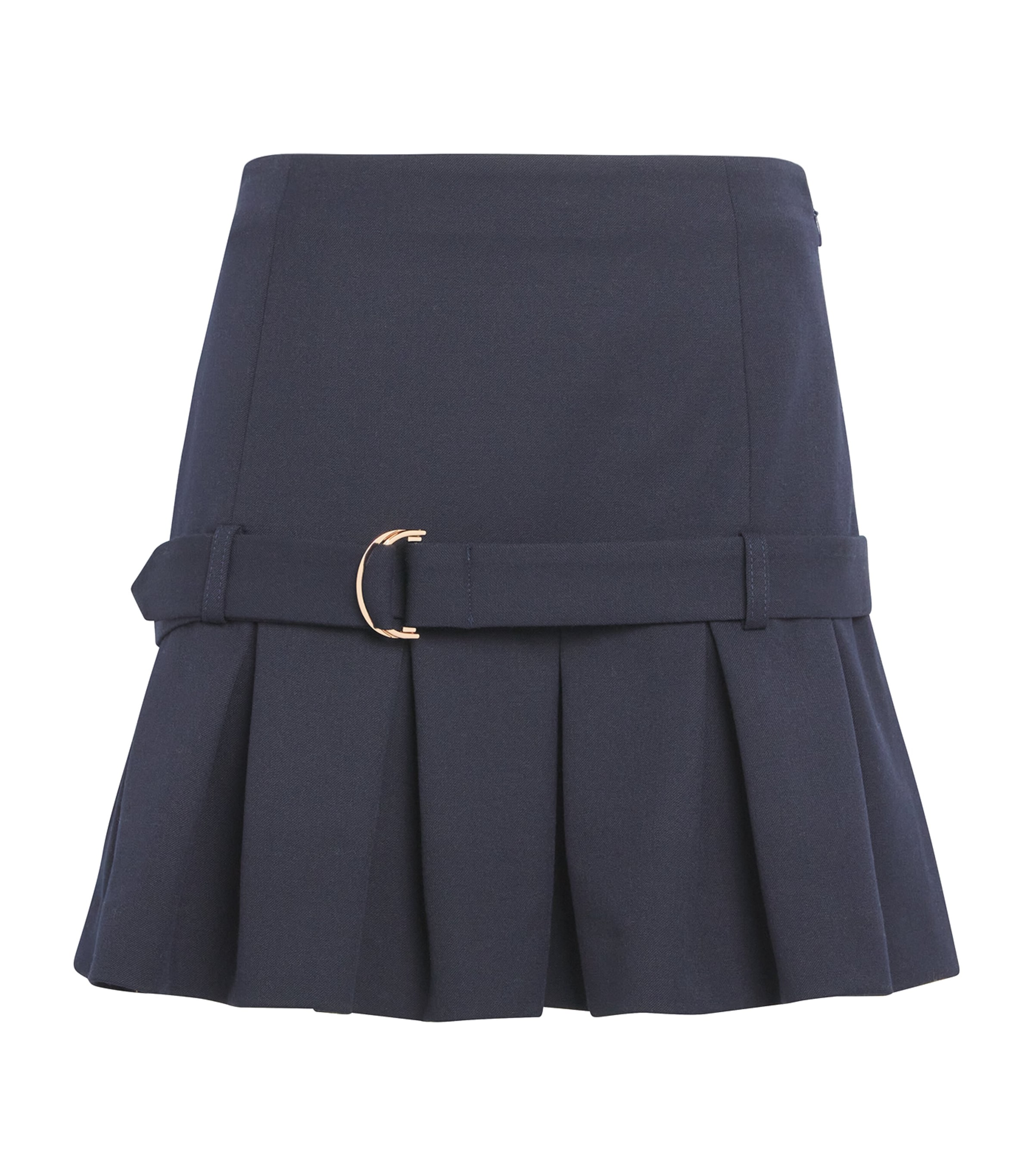 Claudie Pierlot Pleated Hem Mini Skirt In Blue