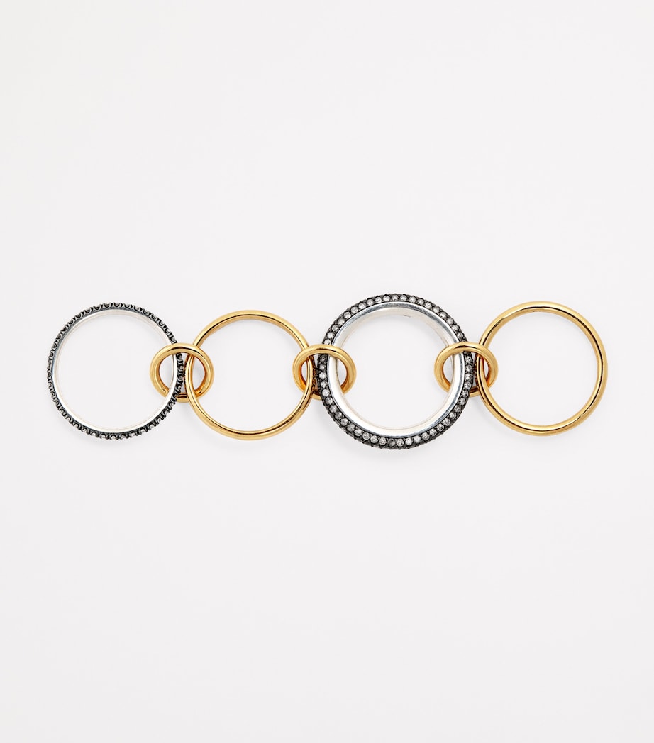 Yellow Gold, Sterling Silver and Diamond Vega Ring YELLOW GOLD Image 3
