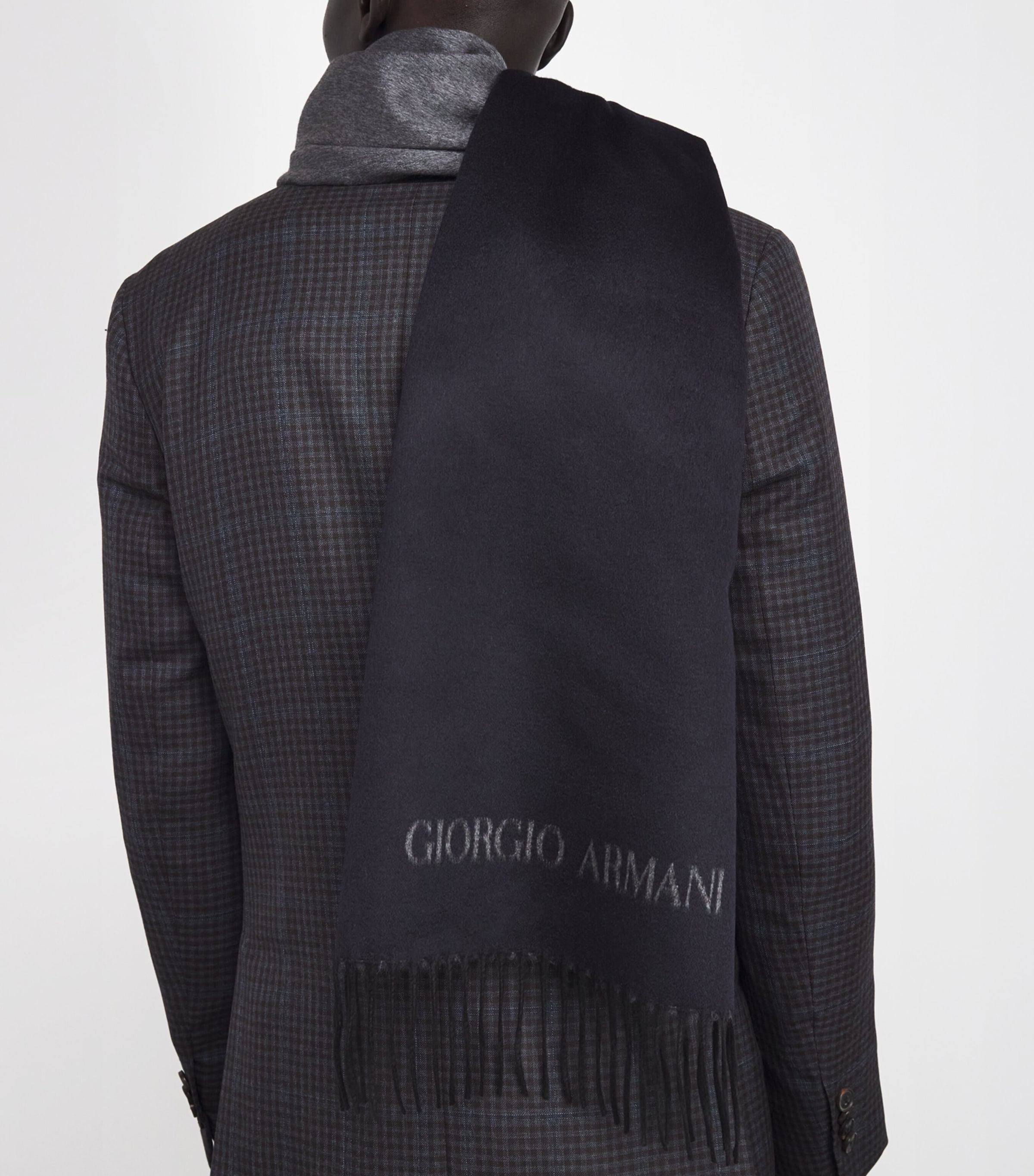 Silk-Cashmere Fringe Scarf FB066 Image 3