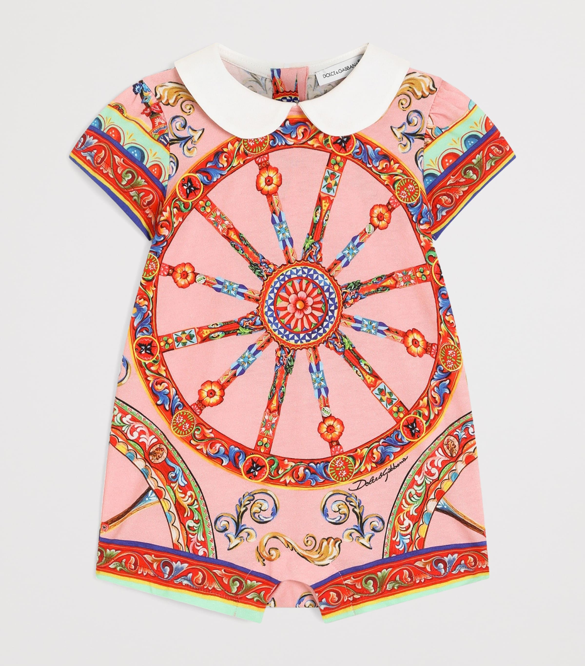 Dolce&Gabbana Kids Carreto Print Bodysuit and Headband Set (0-24 Months) Carretto Fld Image 2