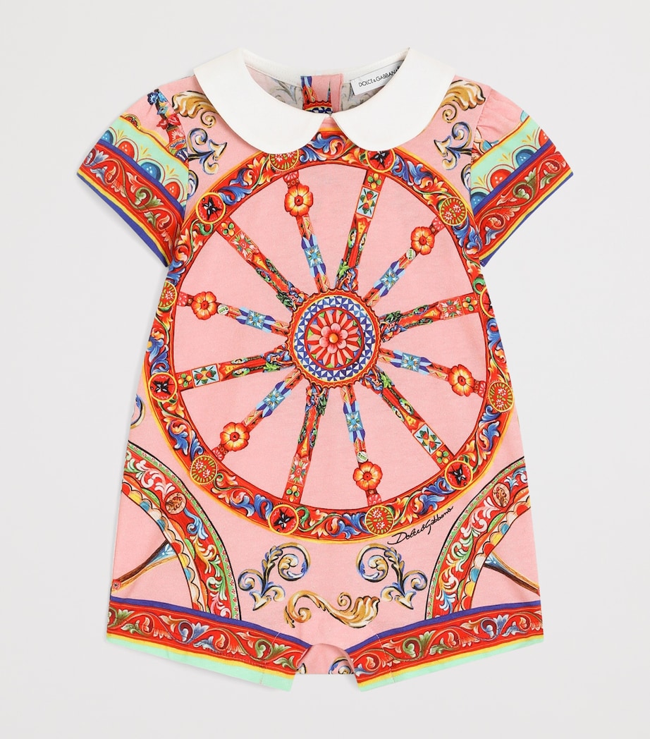 Dolce&Gabbana Kids Carreto Print Bodysuit and Headband Set (0-24 Months) Carretto Fld Image 2