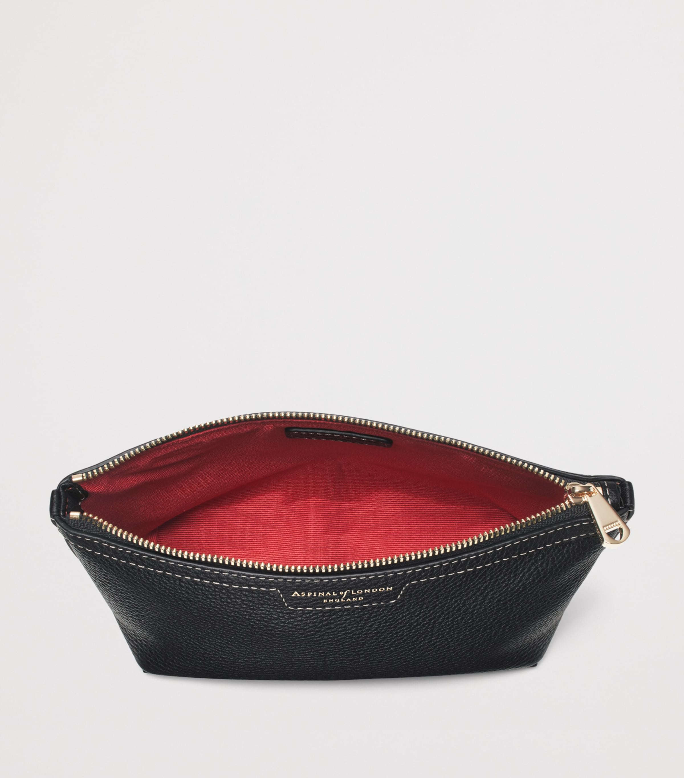 Aspinal Of London Leather Hudson Cosmetics Bag Black Image 4