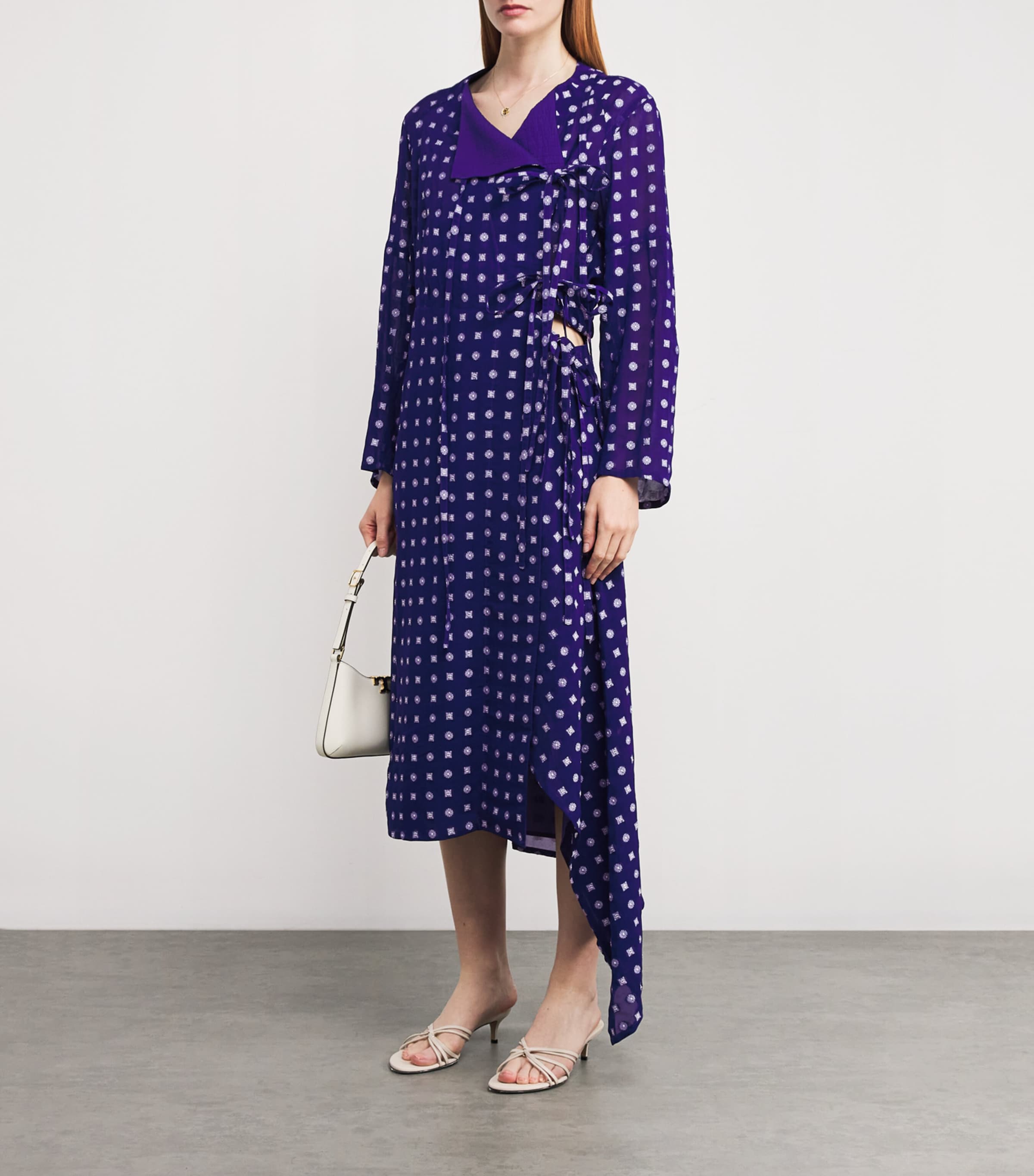 ワンピース TORY BURCH PRINTED MIDI DRESS TORY BURCH Long Sleeve Print Midi Dress – Caroline's Fashion