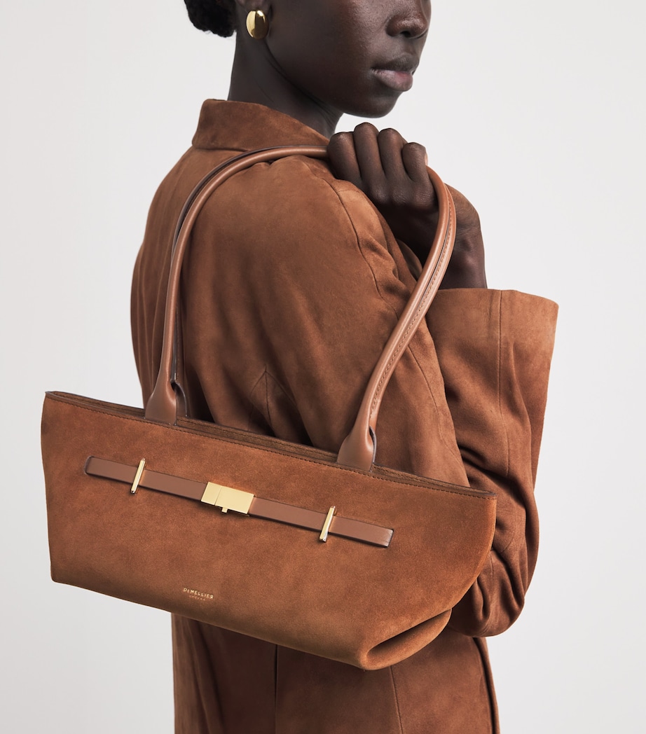 Suede New York Shoulder Bag DEEP TAN/TAN Image 2