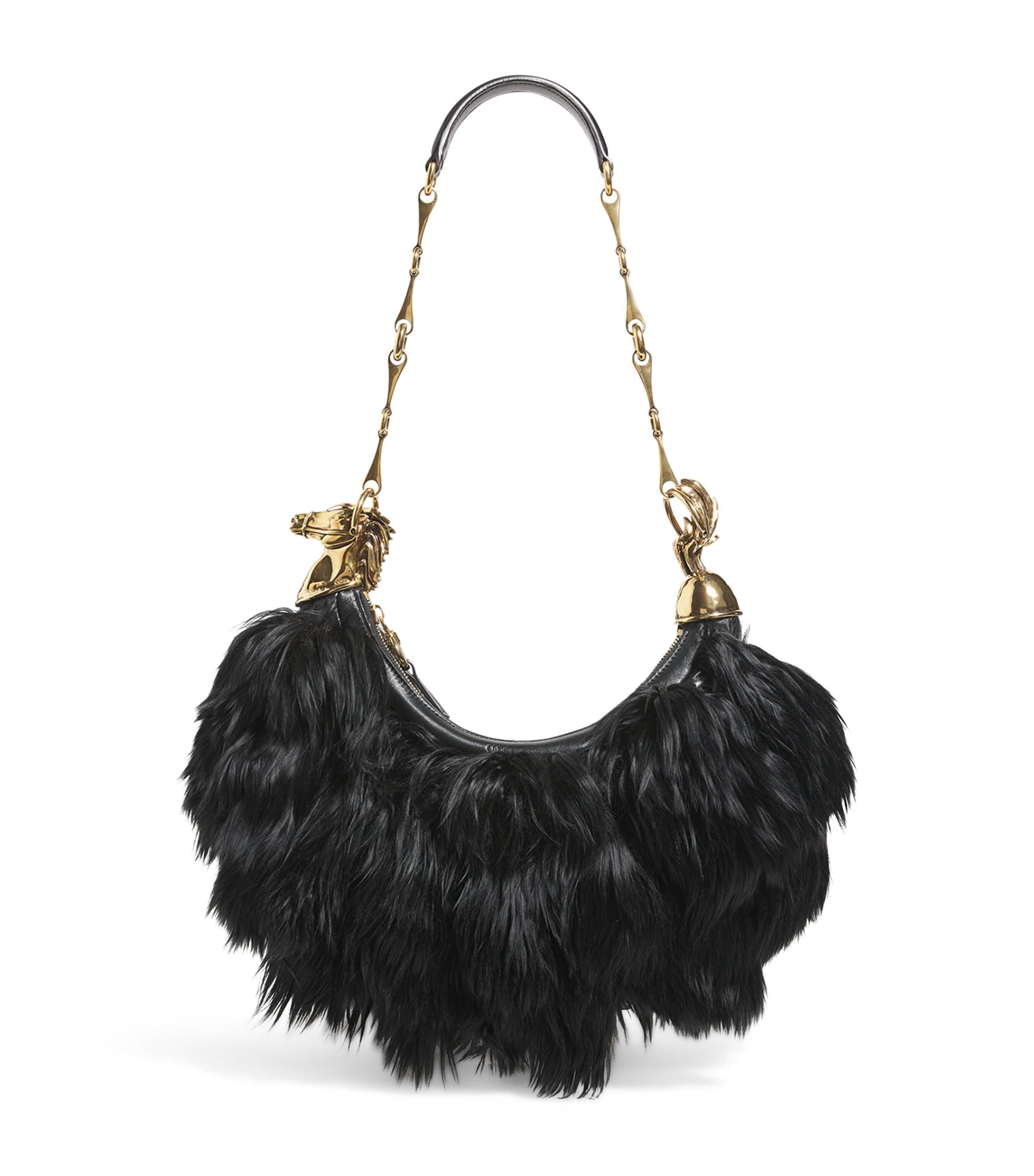 Chloé Feather Shoulder Bag In Black