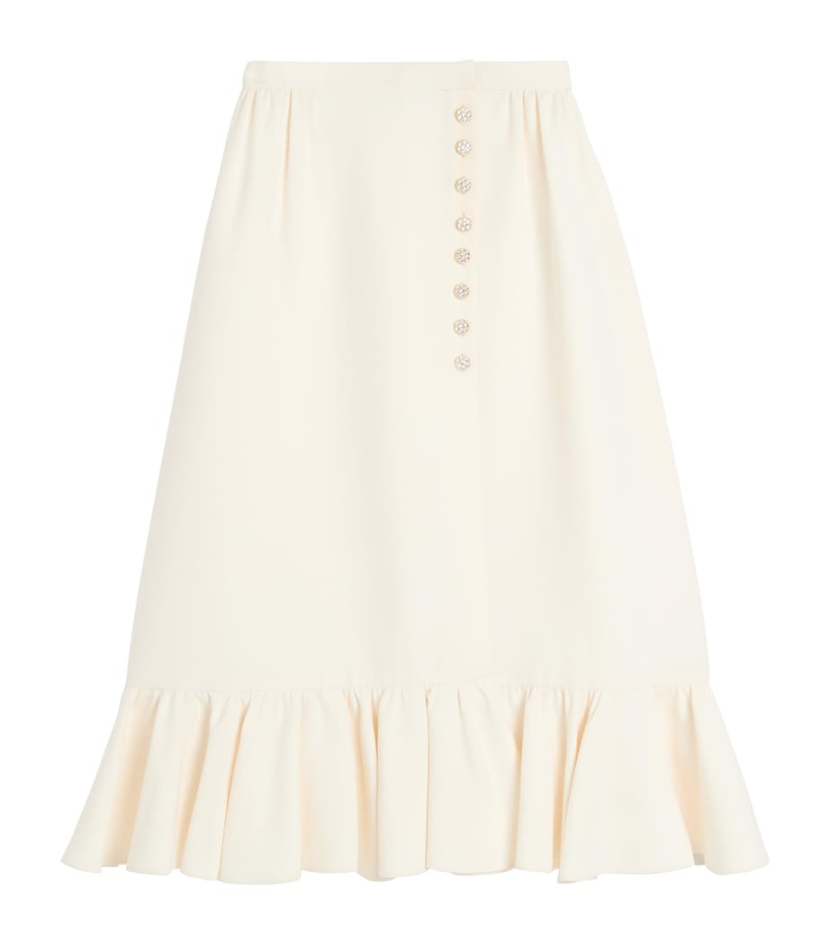 Virgin Wool-Silk Midi Skirt A03 Image 1