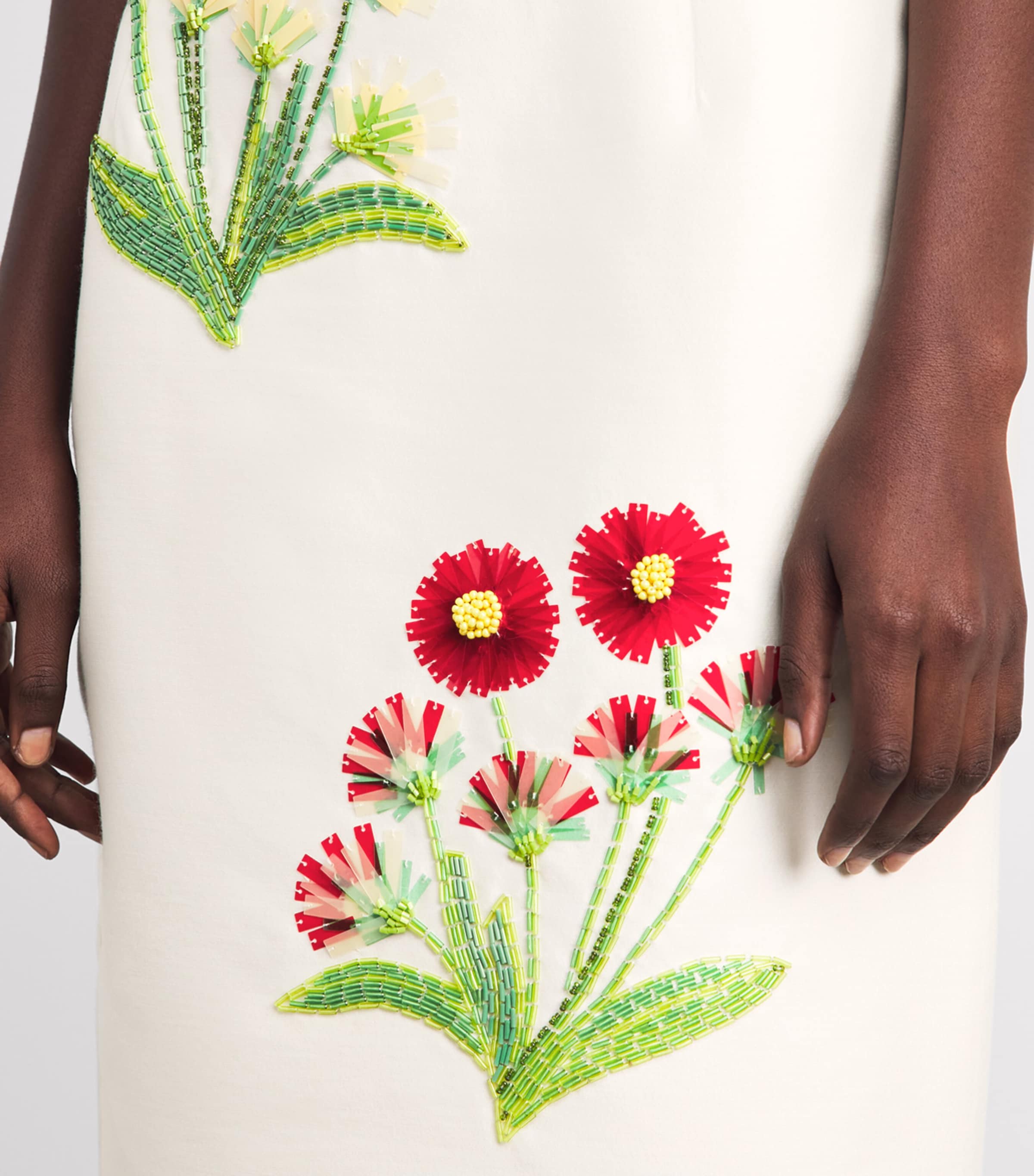 LEO LIN Womens Wool-Silk Eleanor Midi Dress Wildflower Image 3