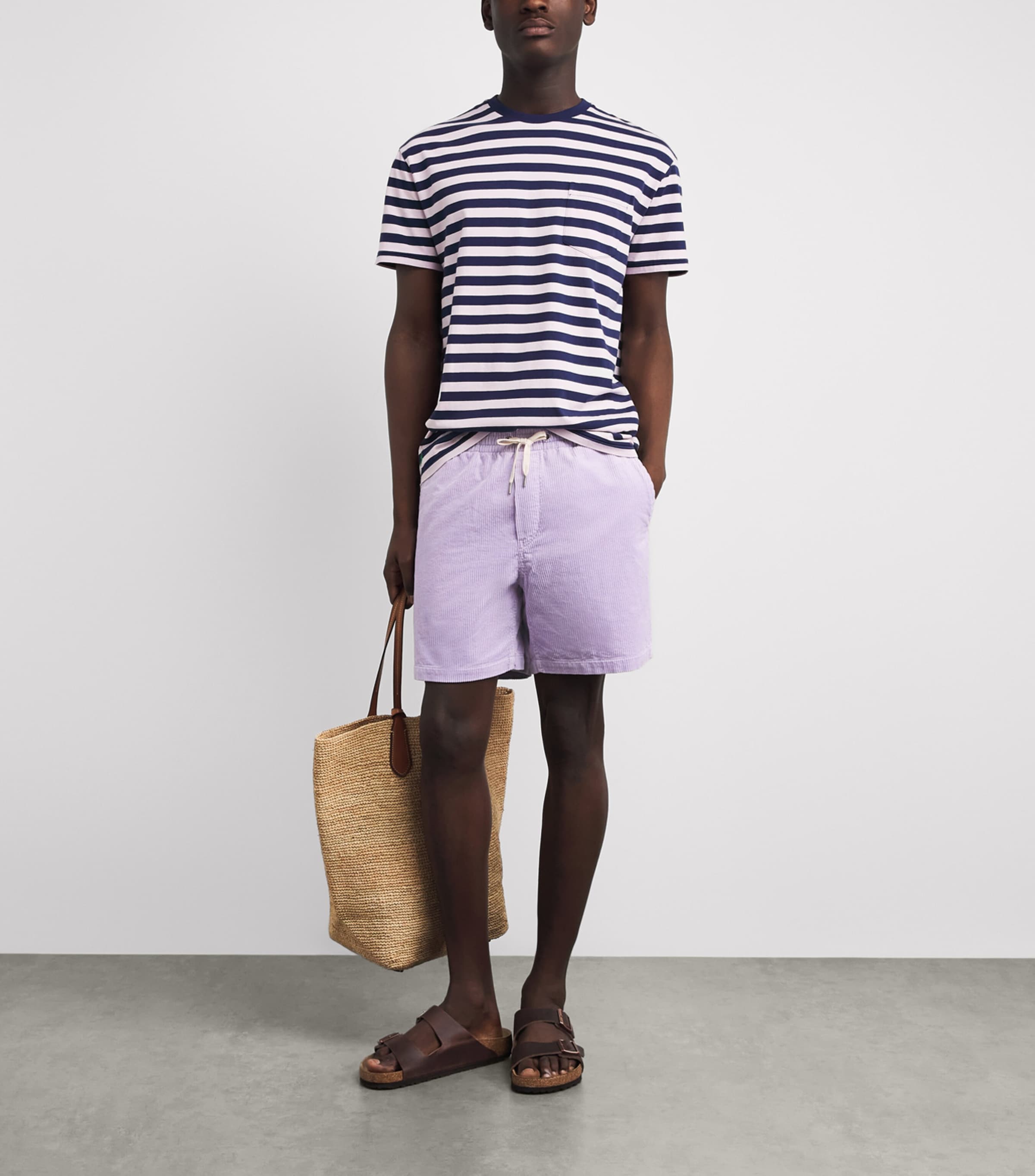 Polo Ralph Lauren Mens Cotton Corduroy Polo Prepster Shorts Spring Iris Image 2