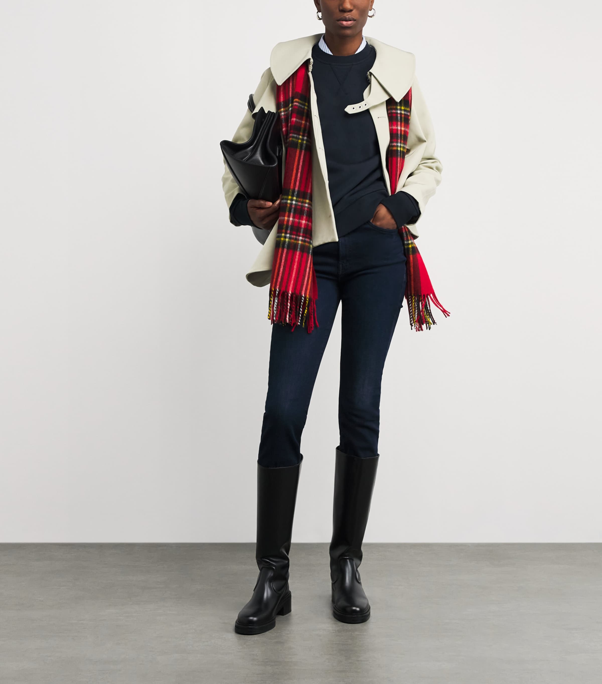 Cotton Bede Logo Sweatshirt NAVY Image 2