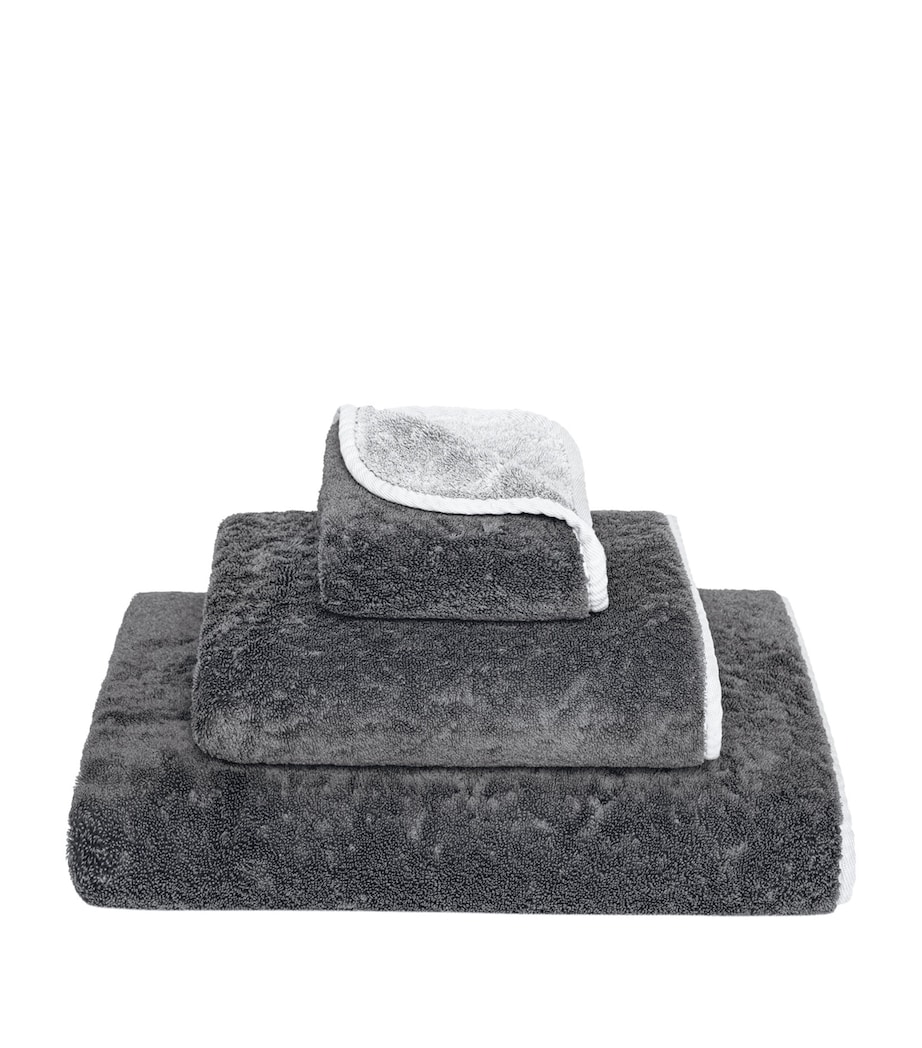 Bicolore Bath Sheet (95cm x 150cm) SILVER/STORM Image 1