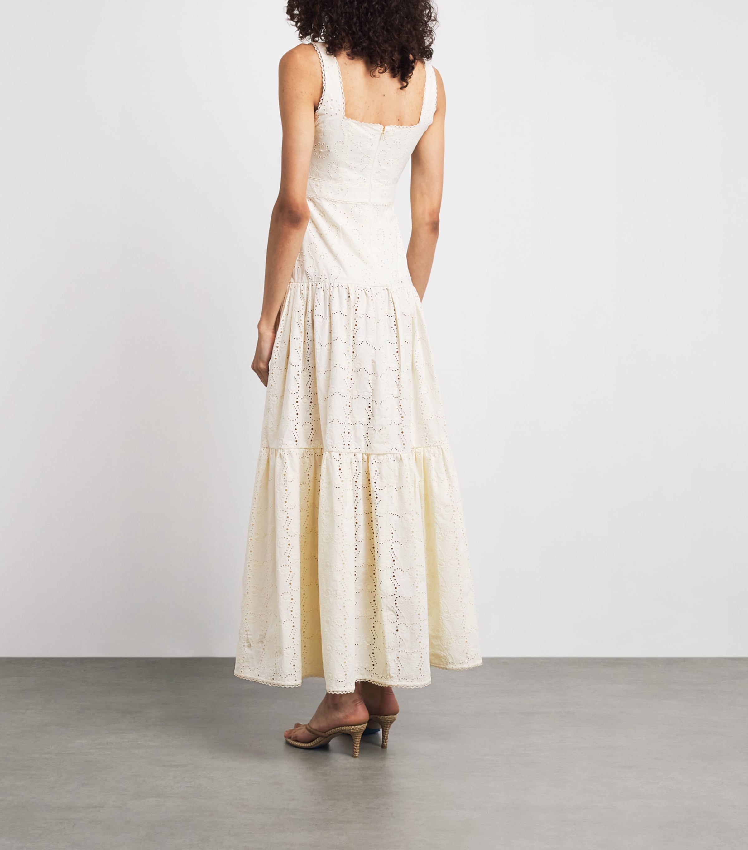 Agua By Agua Bendita Womens Cotton Abeja Playa Maxi Dress Image 4