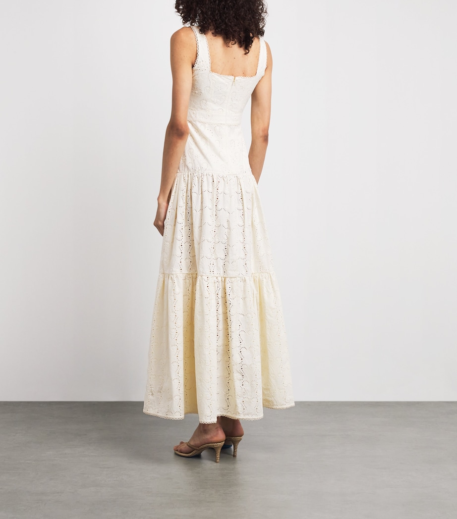 Agua By Agua Bendita Womens Cotton Abeja Playa Maxi Dress Image 4