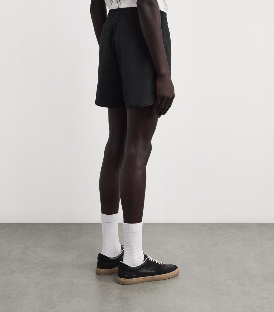 Piped-Detail Track Shorts JET BLACK Image 4