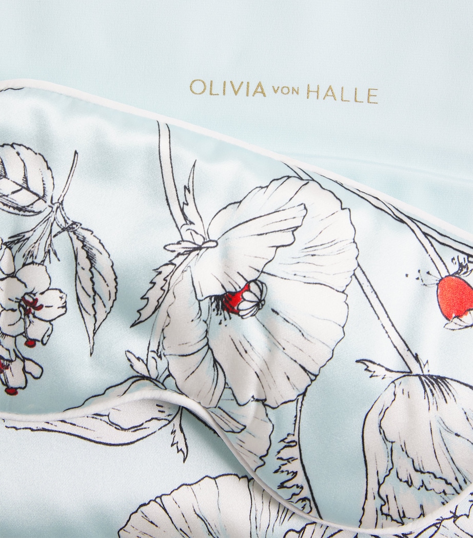 Olivia von Halle Womens Silk Floral Audrey Eye Mask Serafina Image 5