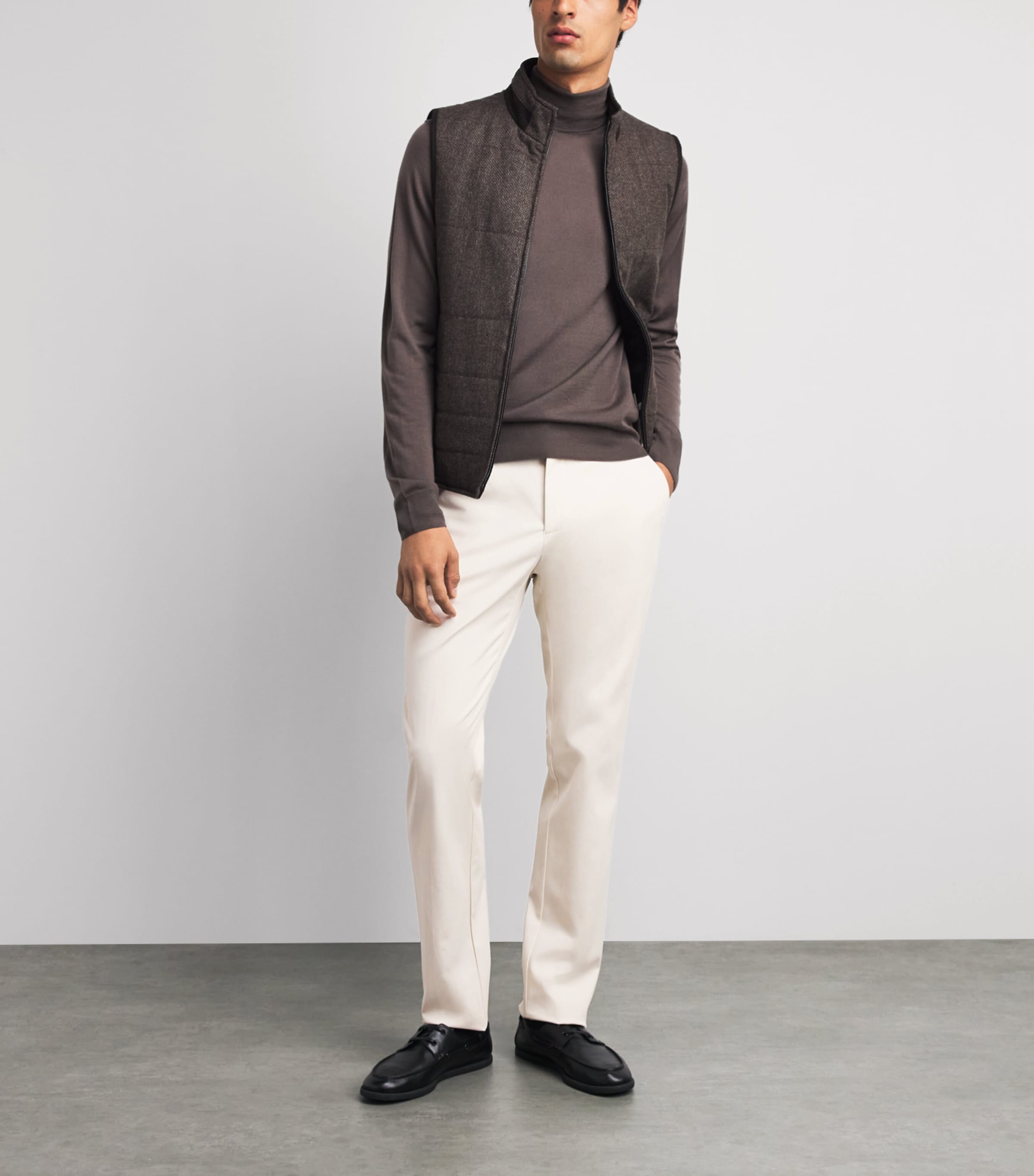Paul & Shark Mens Straight Chinos Off White Image 2