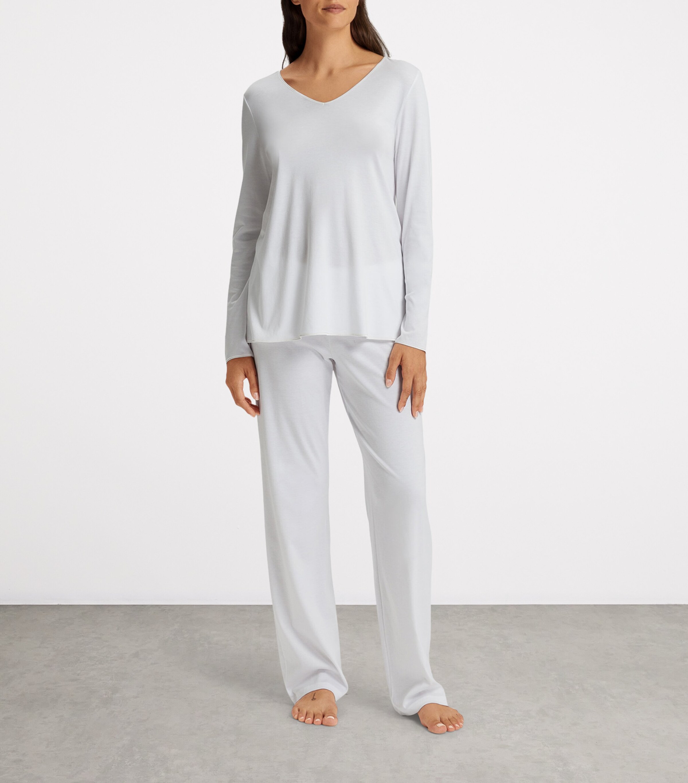 Hanro Cotton Silk Pyjama Set | Women Clothing | Nightwear | Pyjamas | Designers | Hanro Hanro Cotton Silk Pyjama Set | Women Clothing | Nightwear | Pyjamas | Designers | Hanro