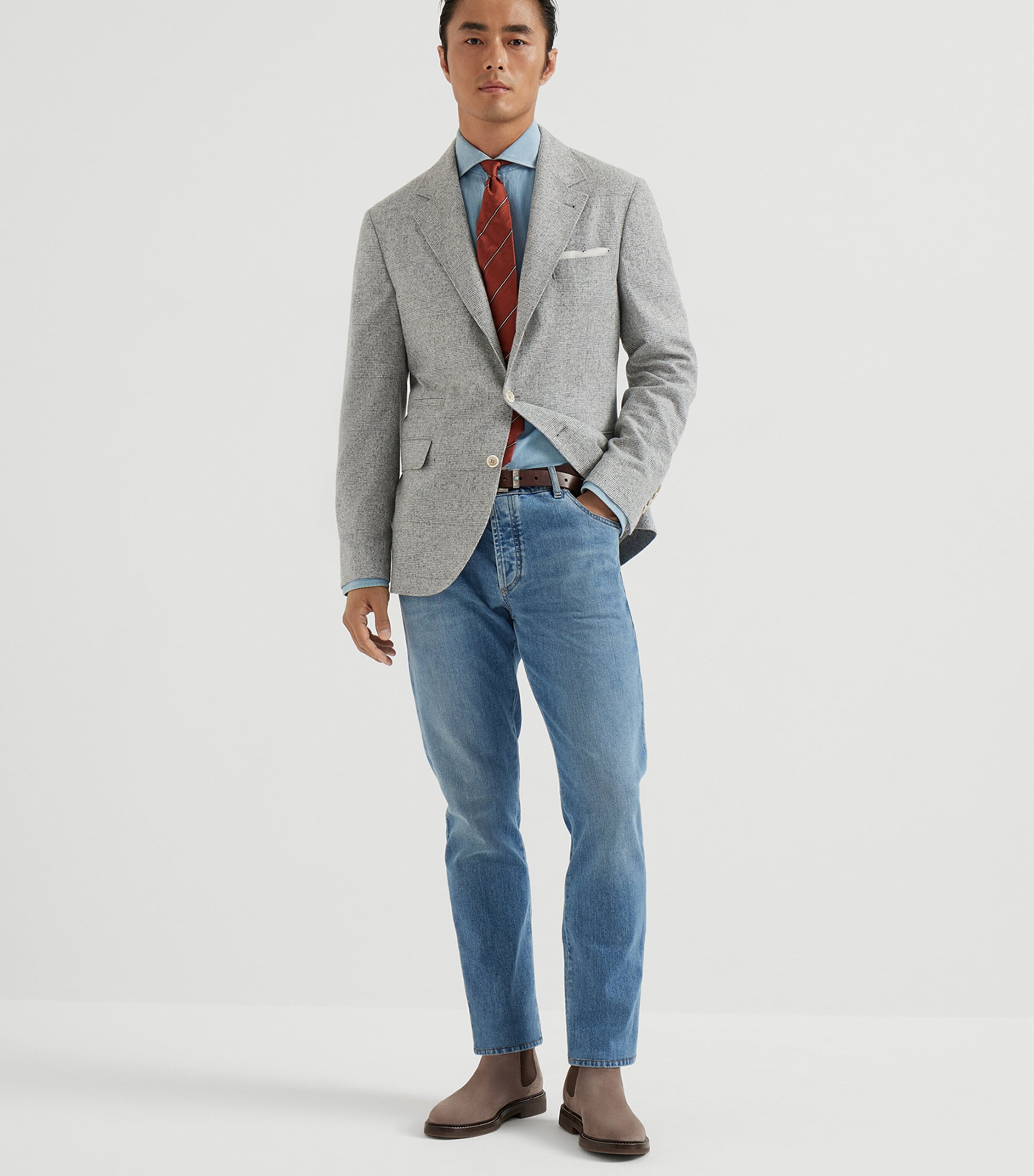 Brunello Cucinelli Mens Comfort Slim-Fit Jeans Image 4
