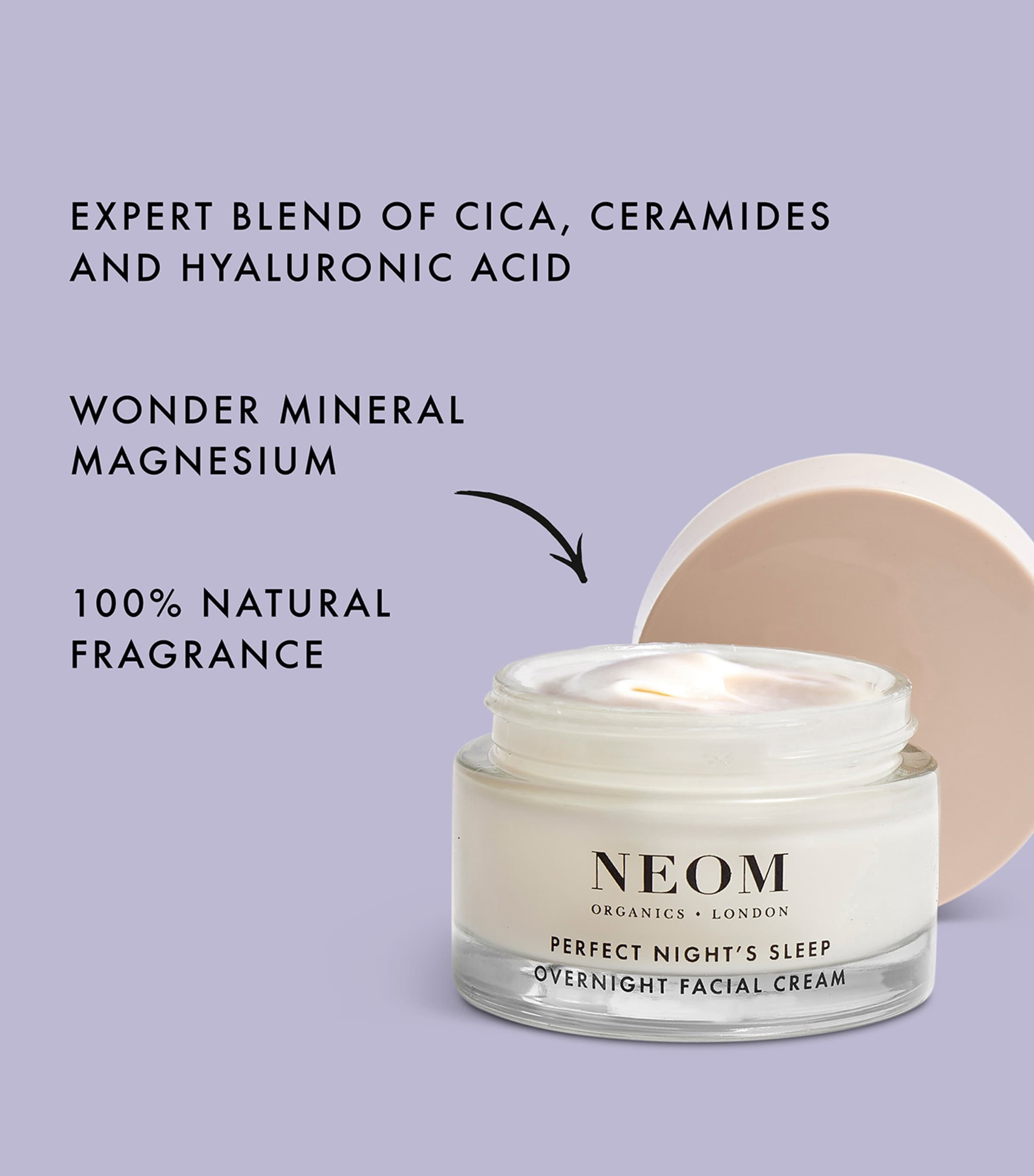 NEOM Perfect Night's Sleep Overnight Facial Cream (50ml) N/a Image 2