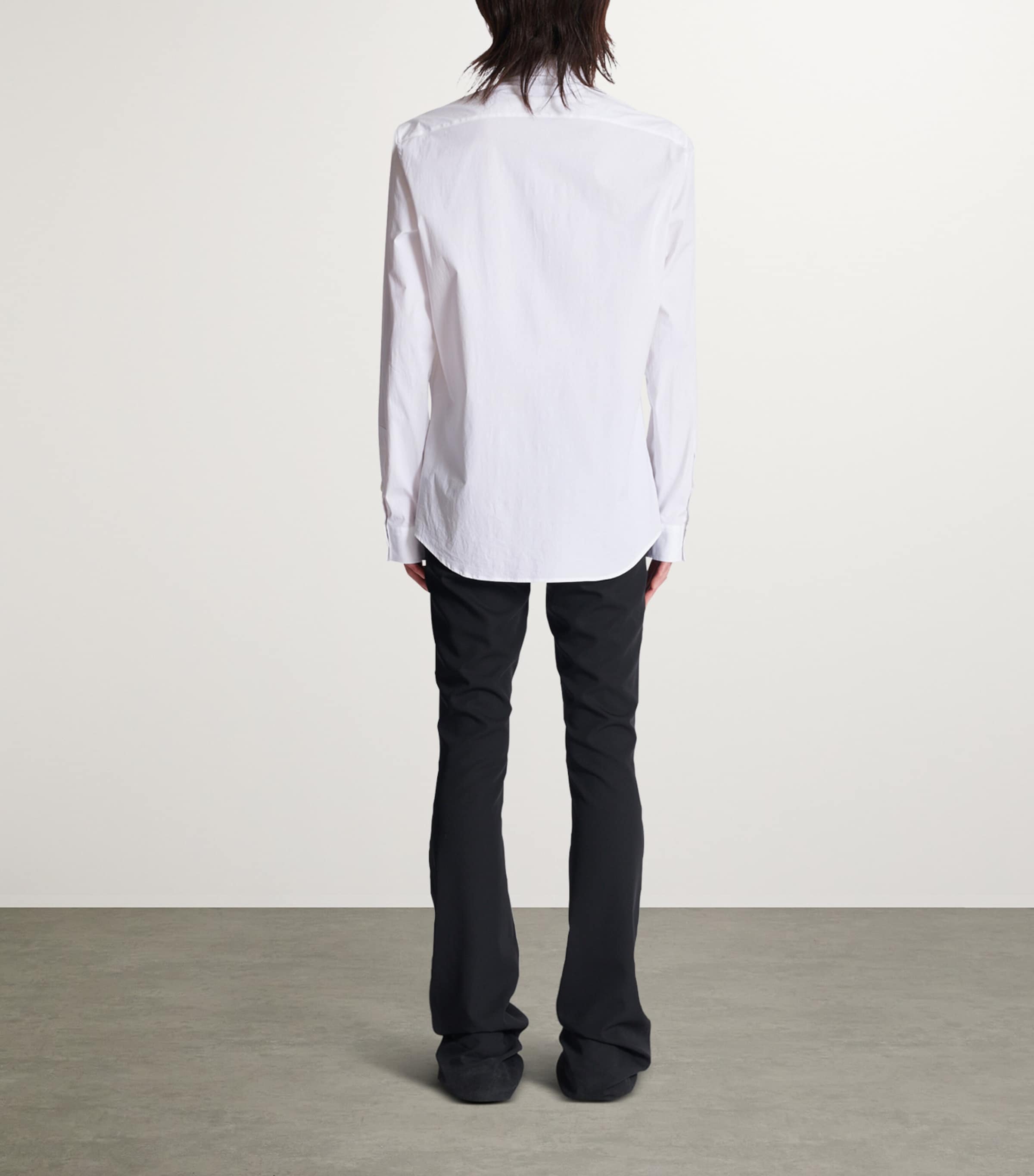 Cotton Embroidered Shirt 0FA BLANC Image 3