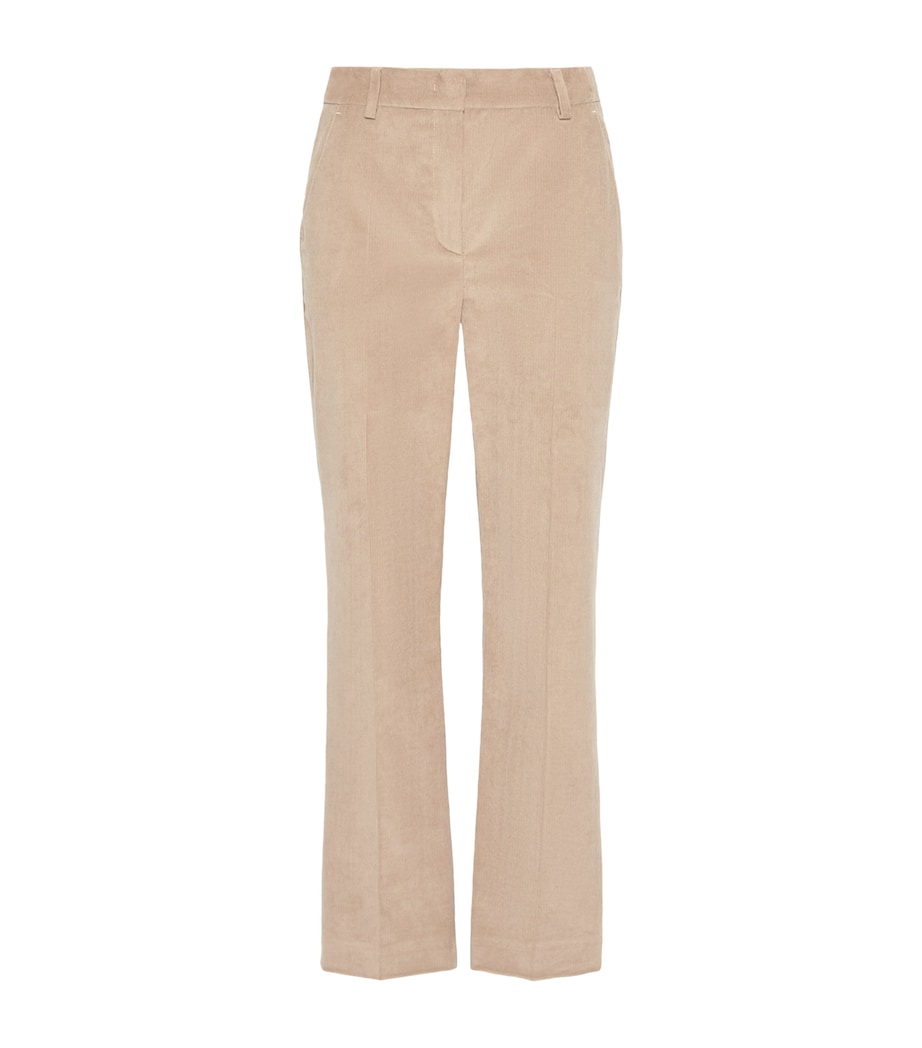 Weekend Max Mara Womens Corduroy Slim Trousers Sand Image 1