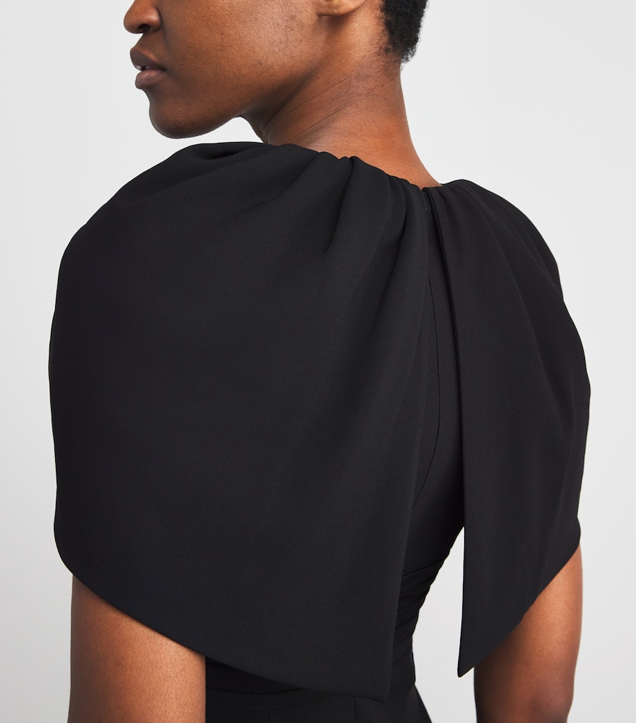 Martha V-Neck Maxi Dress BLACK Image 6