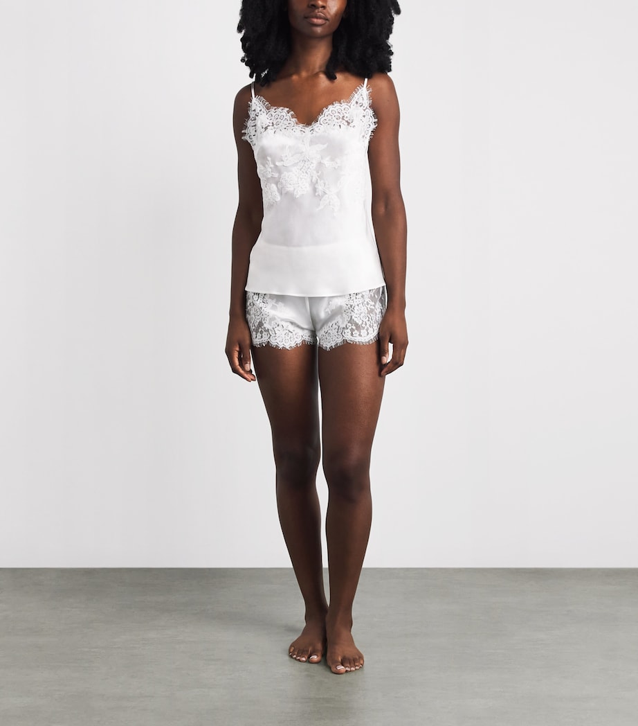 Marjolaine Womens Silk Floral Tess Camisole Naturel Image 2