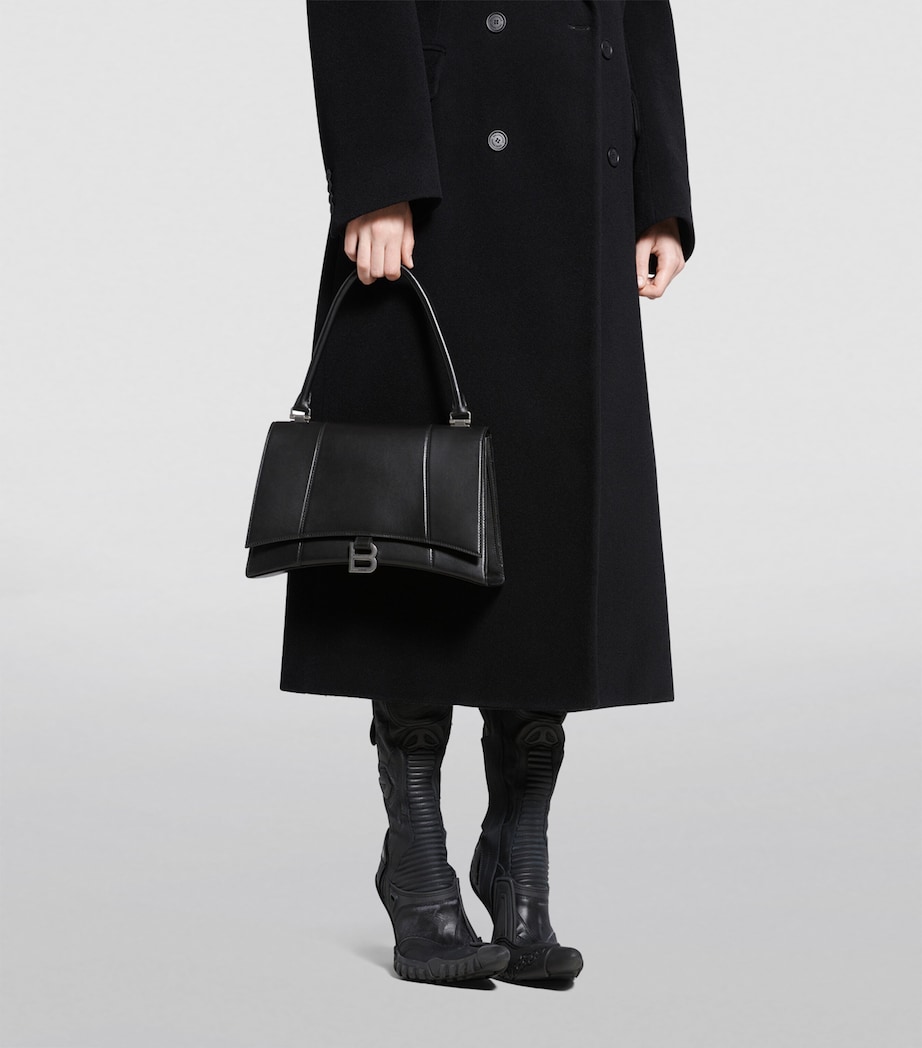 Balenciaga Medium Leather Hourglass Top-Handle Bag Image 4